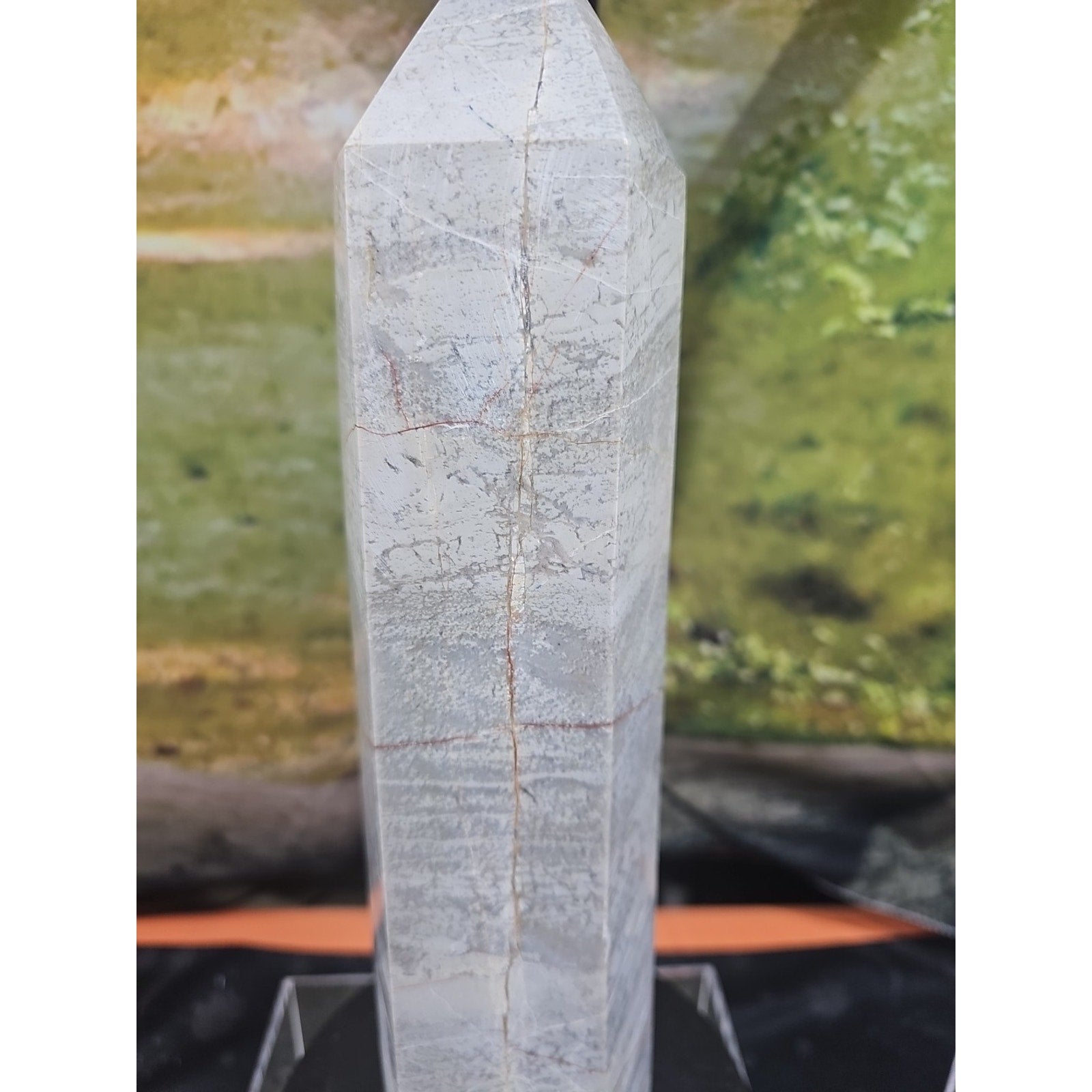 6.66lbs 12in Tall Ocean Jasper Crystal Point by CrystalCloud Company