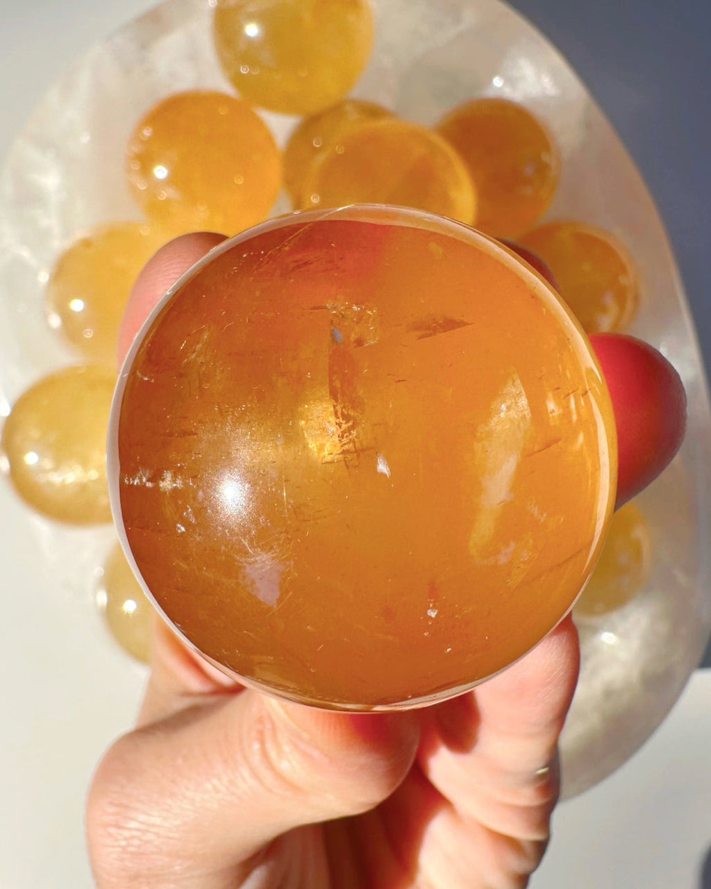 Honey Optic Calcite Spheres - AAA by Baltic Mermaid