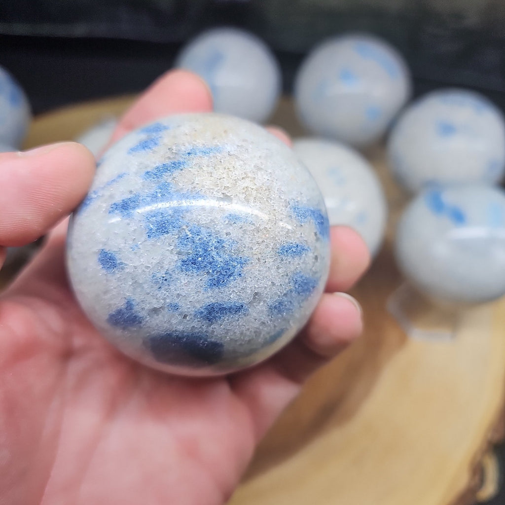 Lazurite Crystal Quartz sphere by CrystalCloud Company