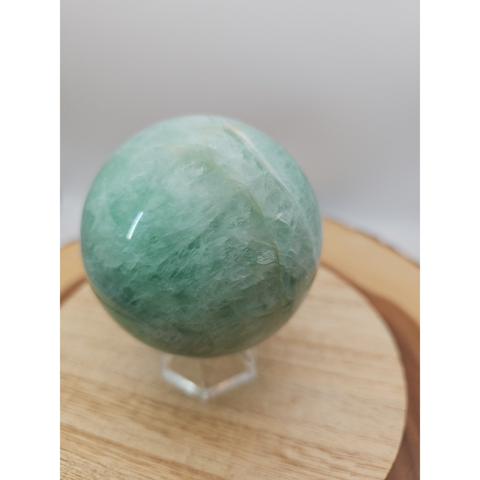 1.43lb Natural Rainbow Fluorite Quartz Crystal Sphere Ball Polished by CrystalCloud Company