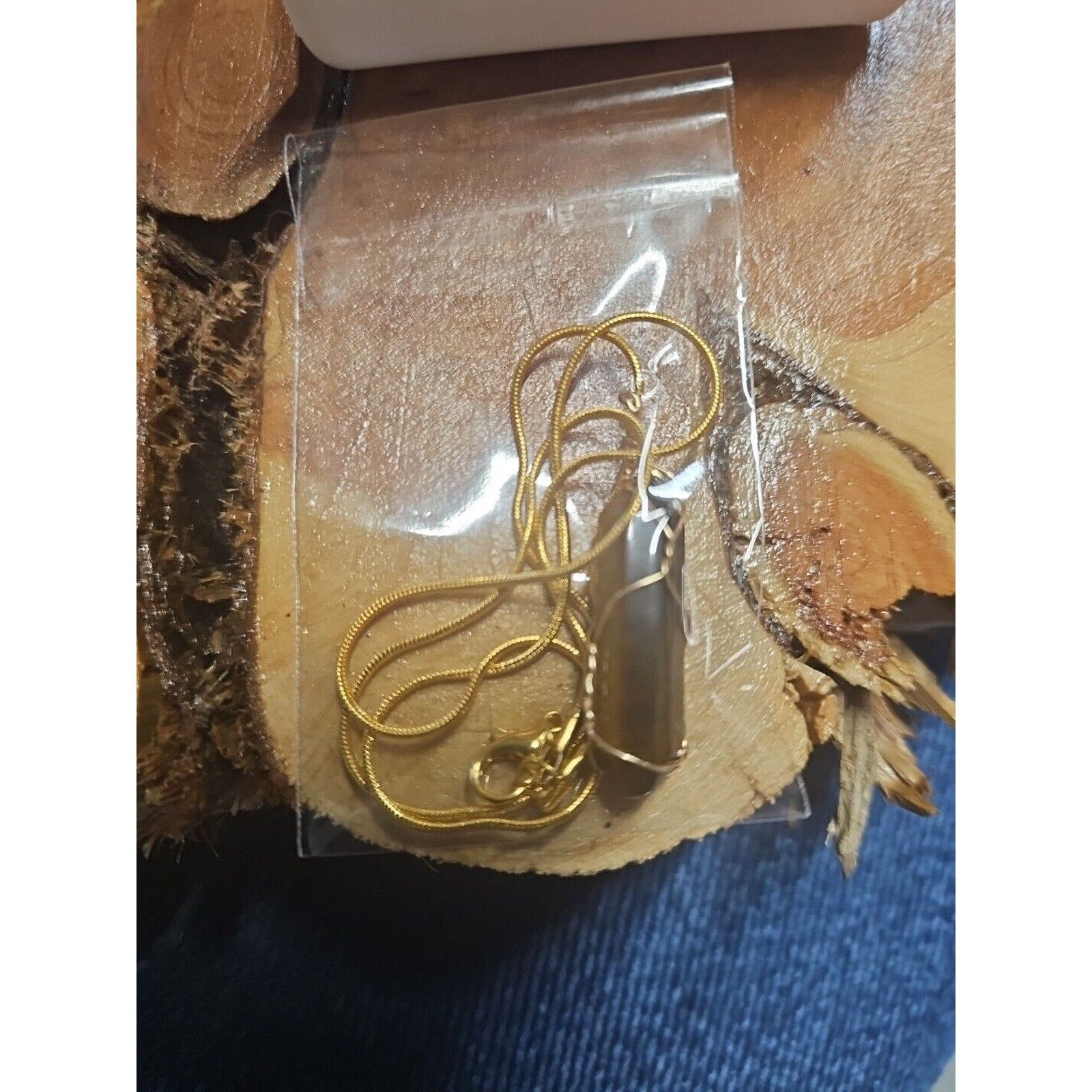 Tiger Eye Neck 18in Gold Plated Chain Handmade by CrystalCloudCompany