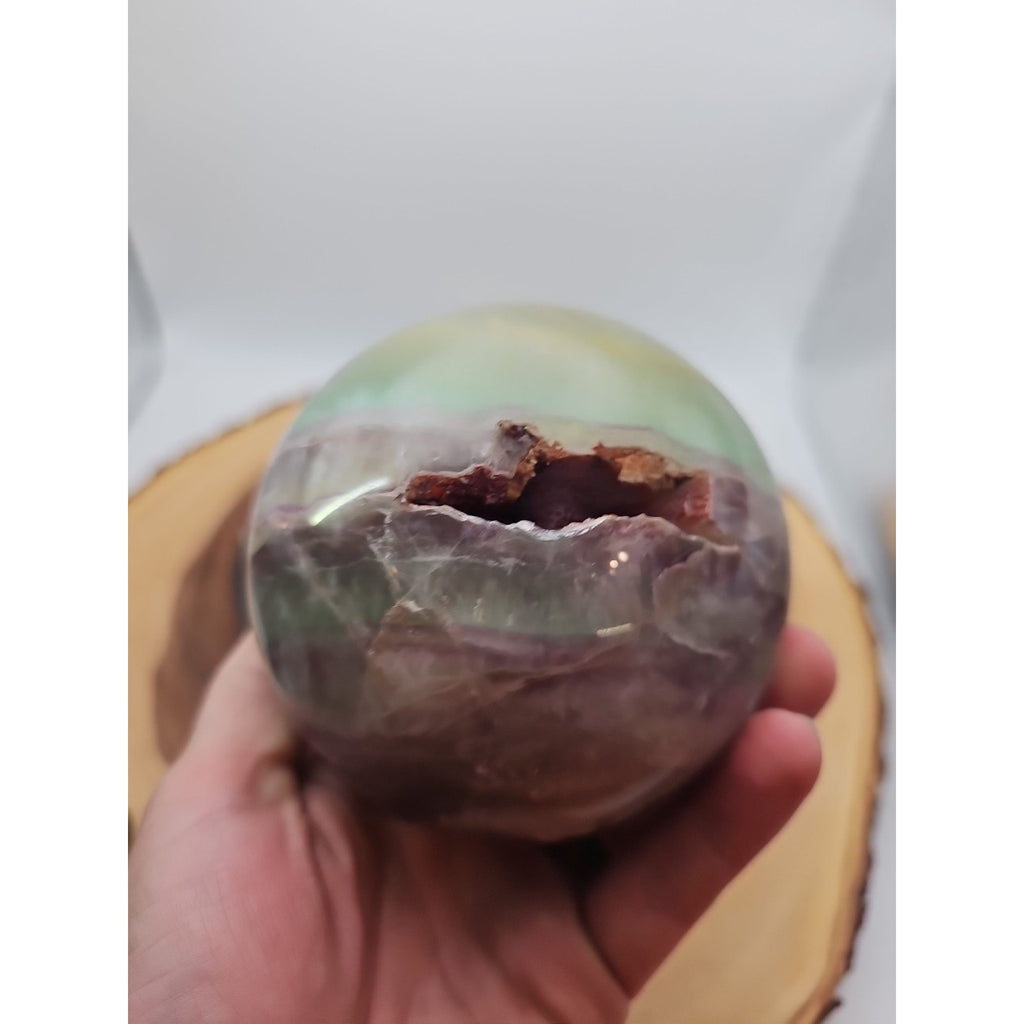 Rainbow Fluorite Quartz Crystal Sphere - Polished Healing by CrystalCloud Company