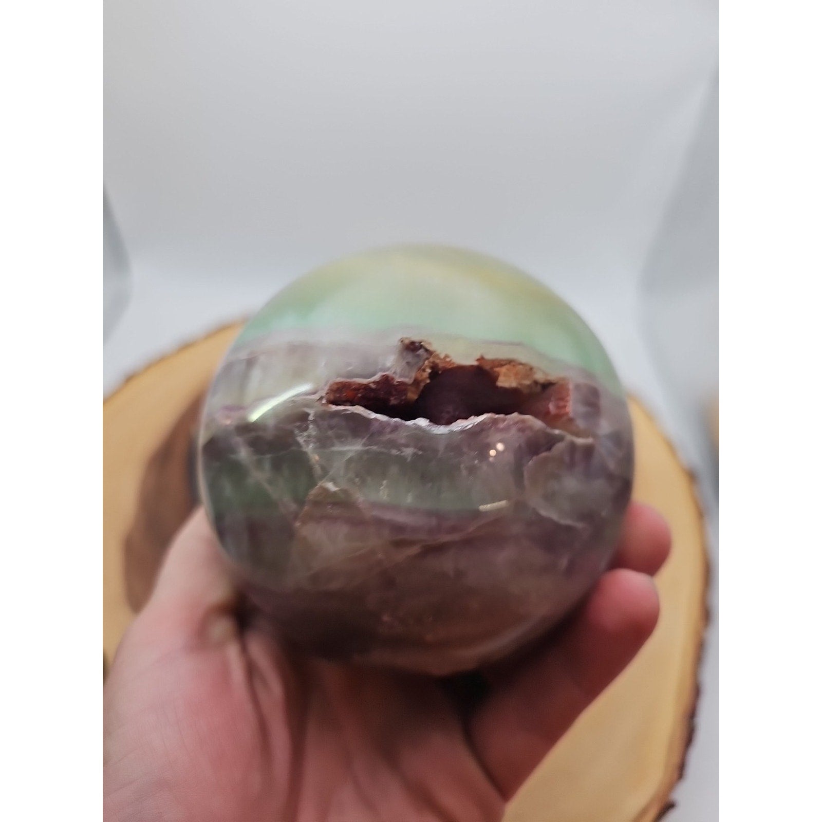 Rainbow Fluorite Quartz Crystal Sphere - Polished Healing by CrystalCloud Company