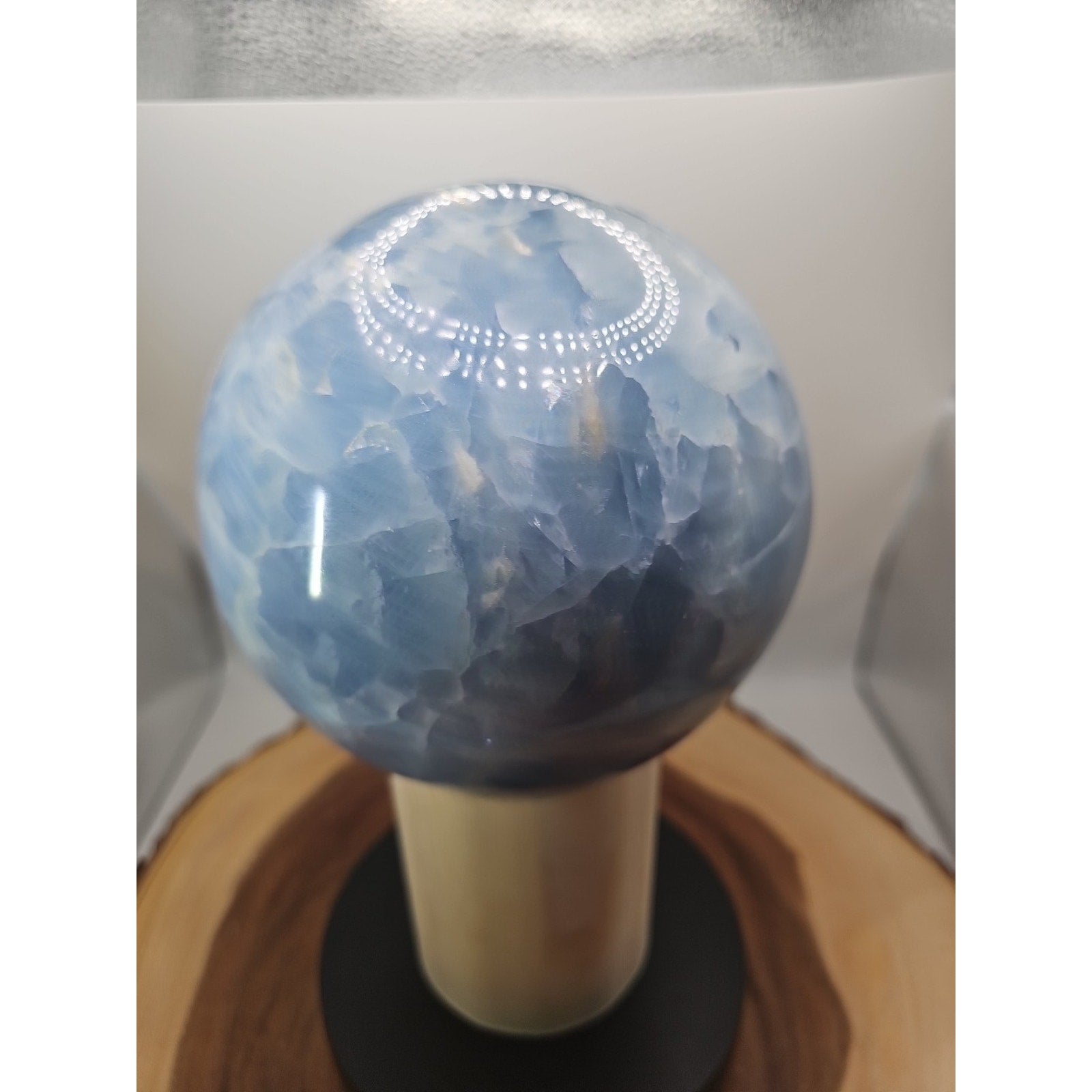 9.17LB Natural Blue crystalThe bal Quartz carved crystal decoration healing by CrystalCloud Company