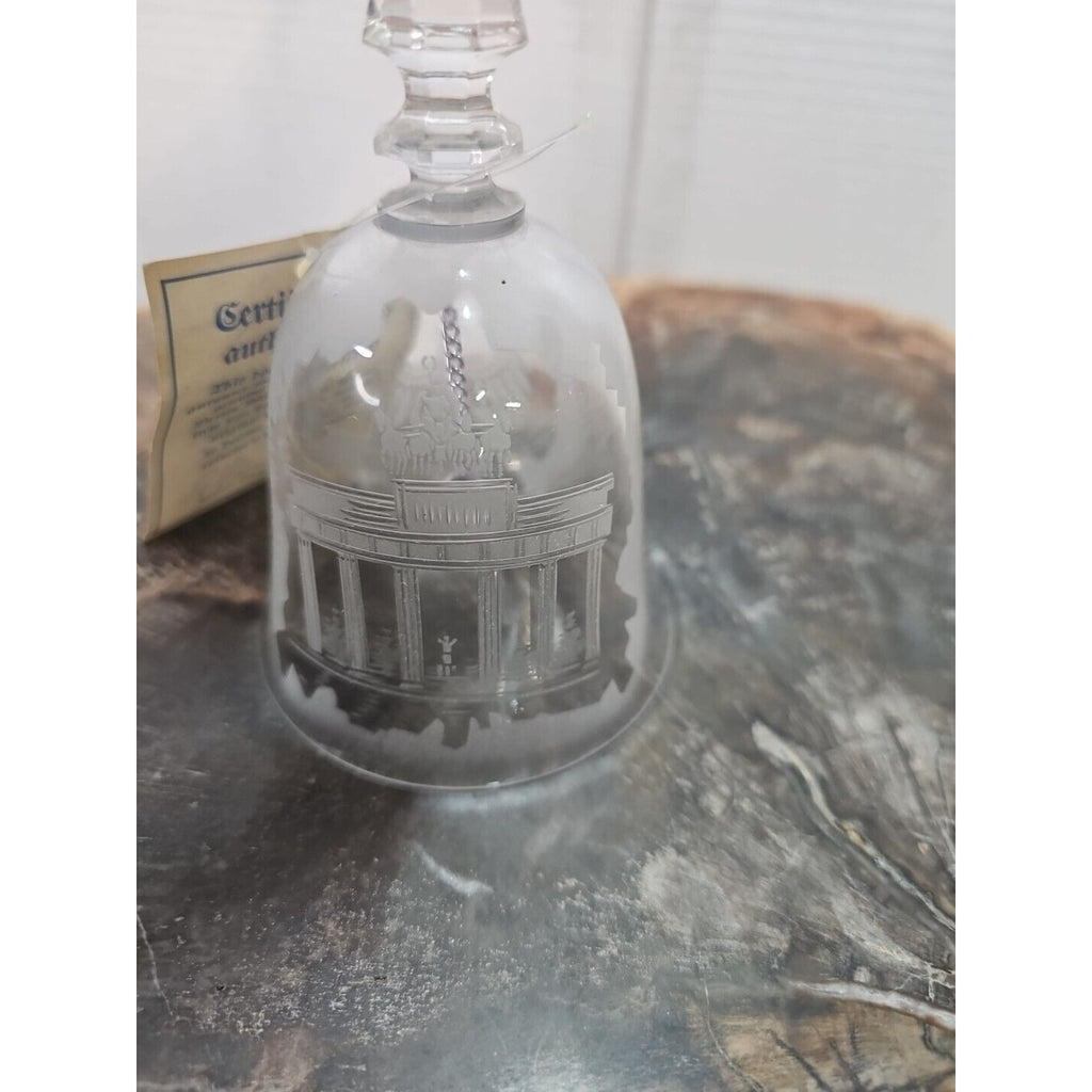 Crystal Bell Branderburg Hademade Limited edition.West Germany Berlin Wall by CrystalCloud Company
