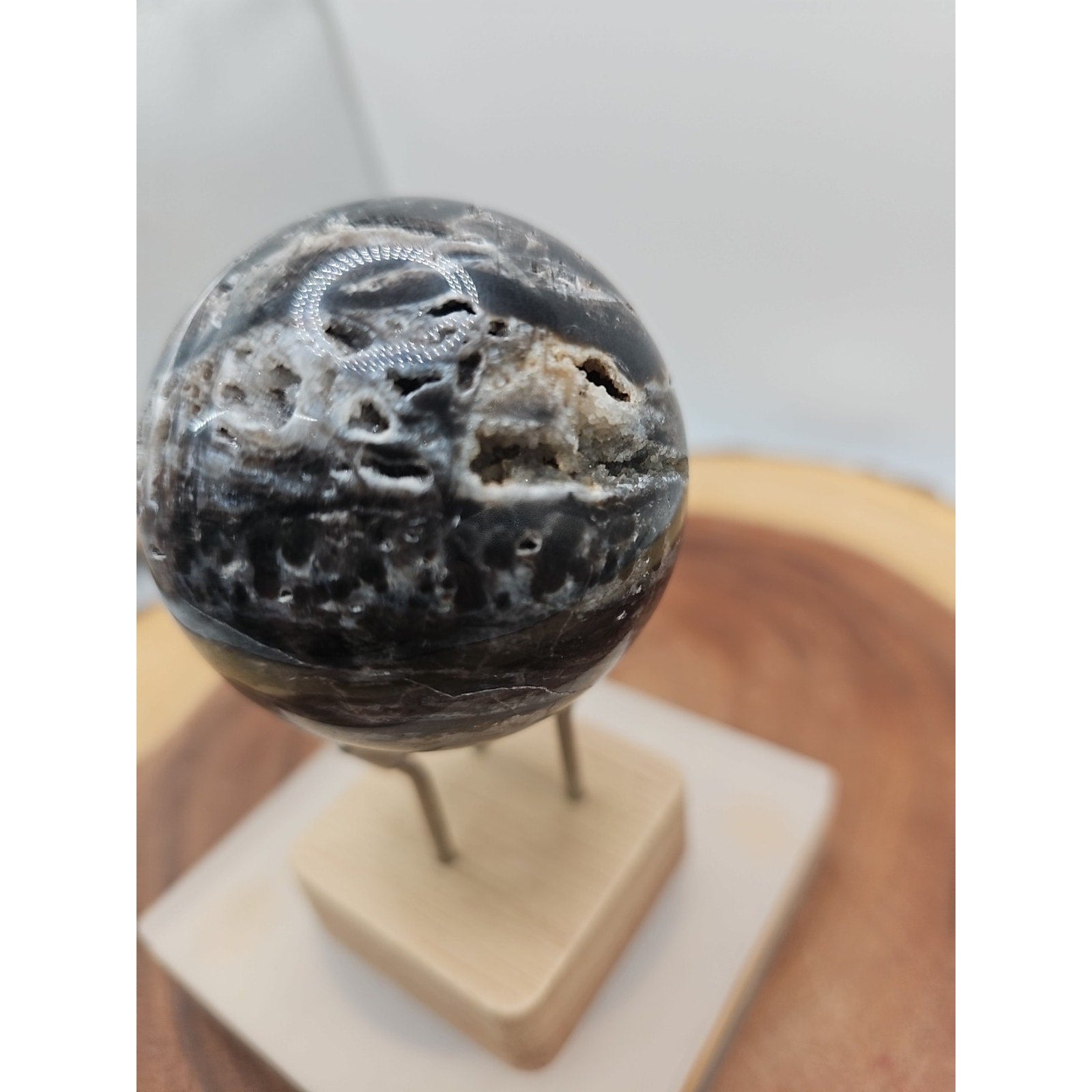 Ocean Jasper Crystal Sphere — 63mm with Display Stand | CrystalCloud Company by CrystalCloud Company