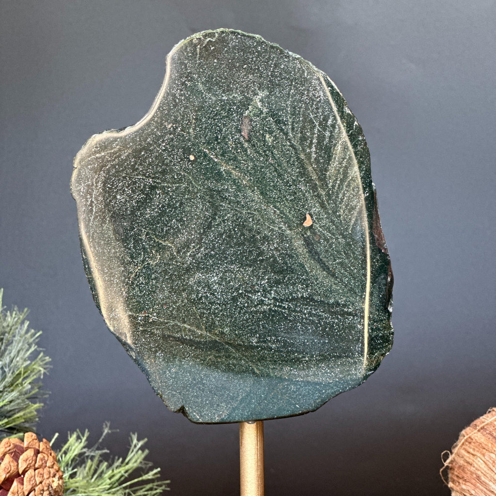 7in XL Natural Jasper With Metal Stand