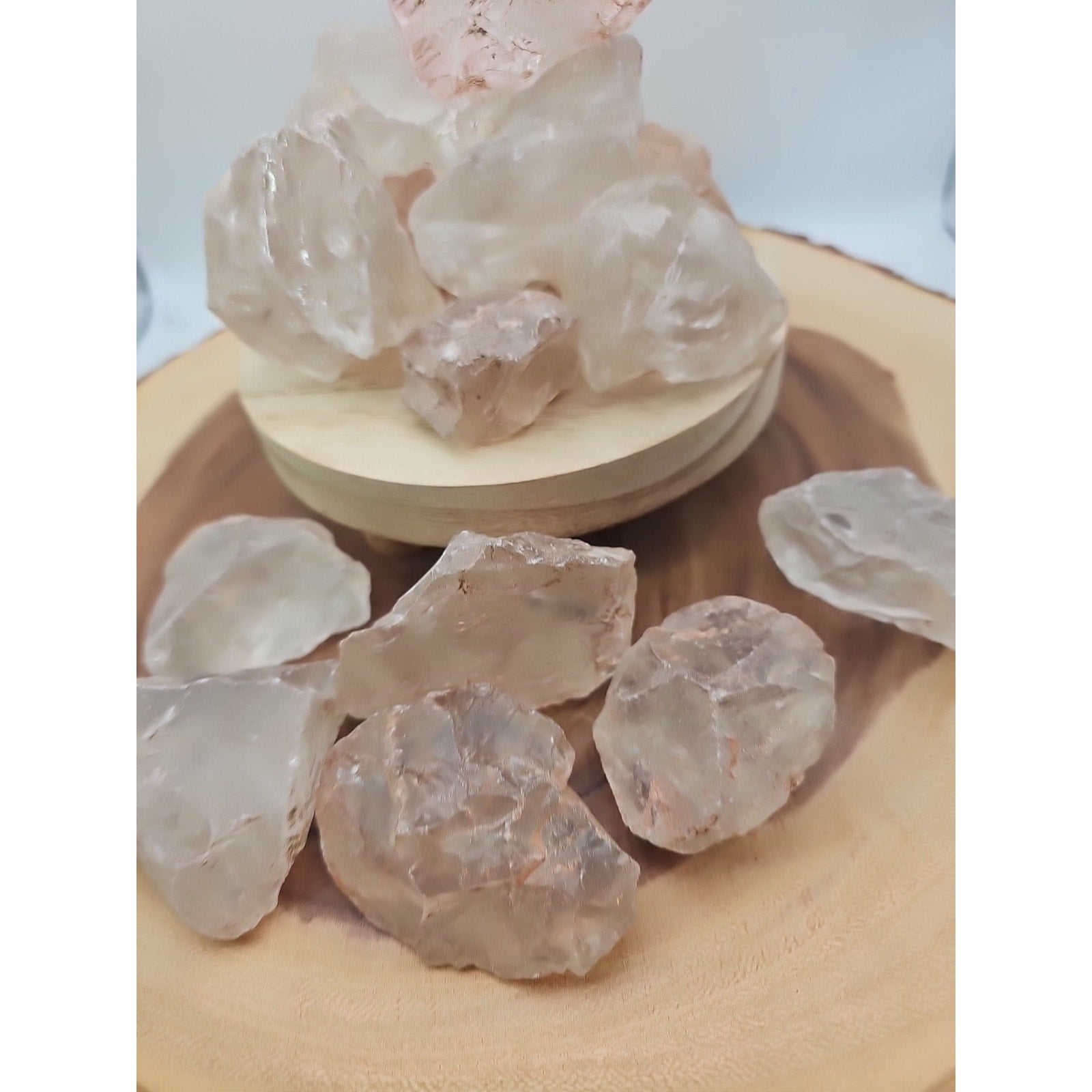 1lb Natural Raw Clear White Quartz Crystal Original Healing 5pcs Avg by CrystalCloud Company