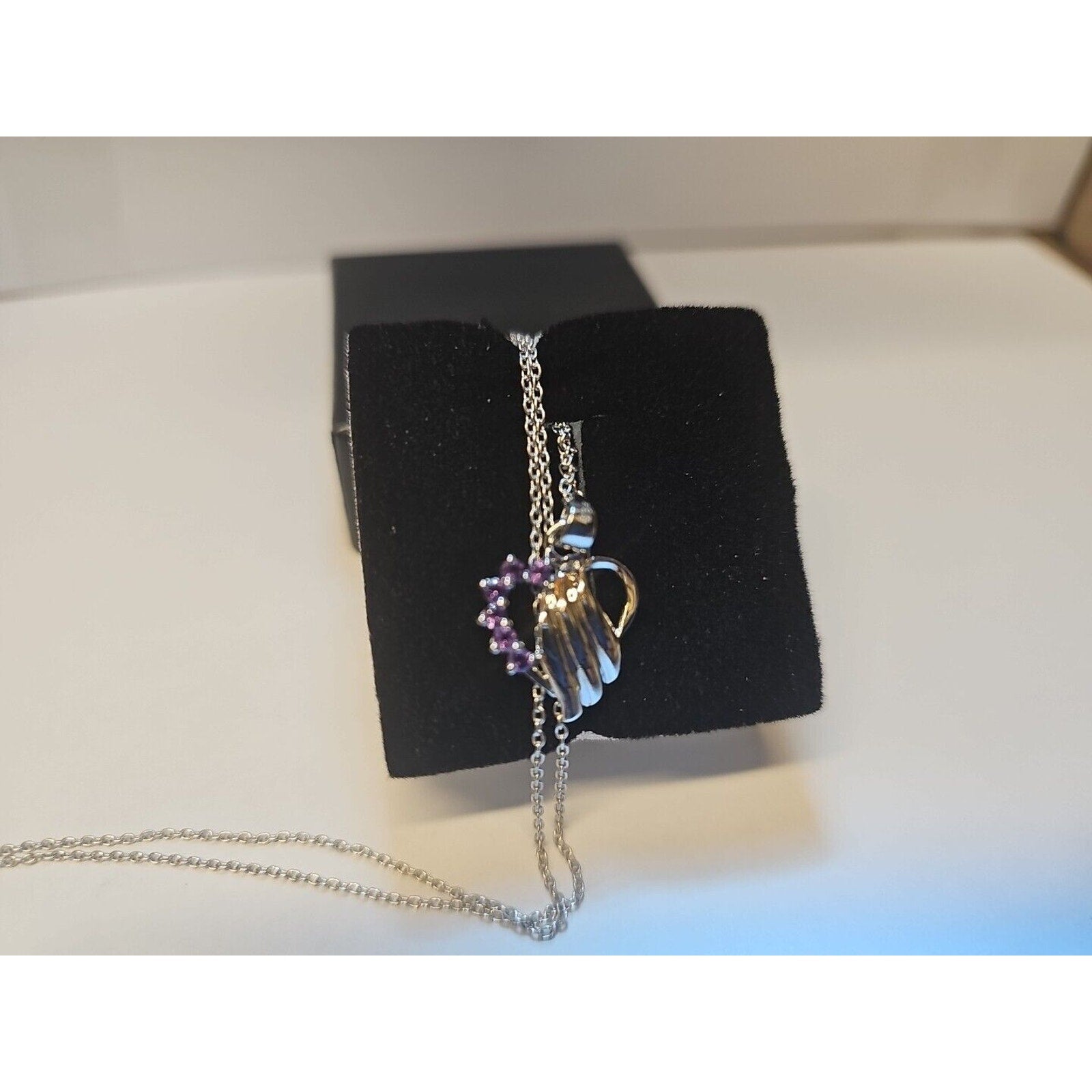 Amethyst Heart Pendant Necklace — 18-inch Sterling Silver Chain | CrystalCloud Company by CrystalCloud Company