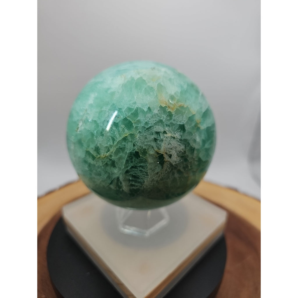 2.80 Natural Rainbow Fluorite Quartz Crystal Sphere Ball Polished Healing by CrystalCloud Company