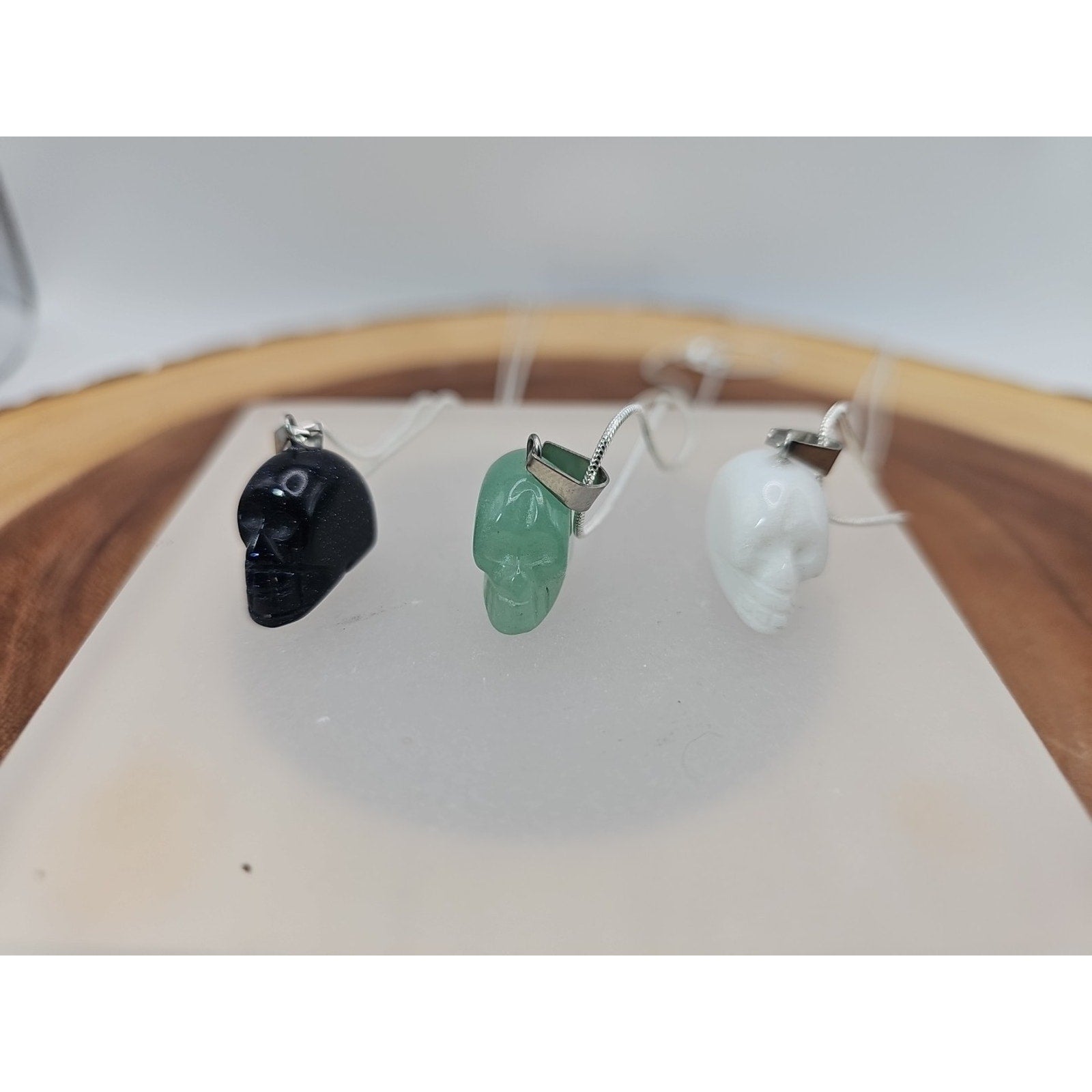 Set Of 3 Shull Pendants W/sterling Silver Chain by CrystalCloud Company