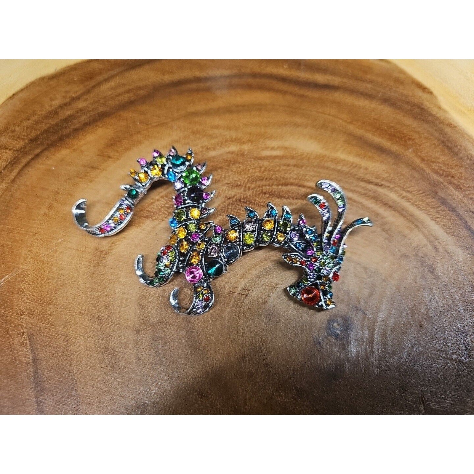 Chinese Dragon Brooch Pin by CrystalCloud Company