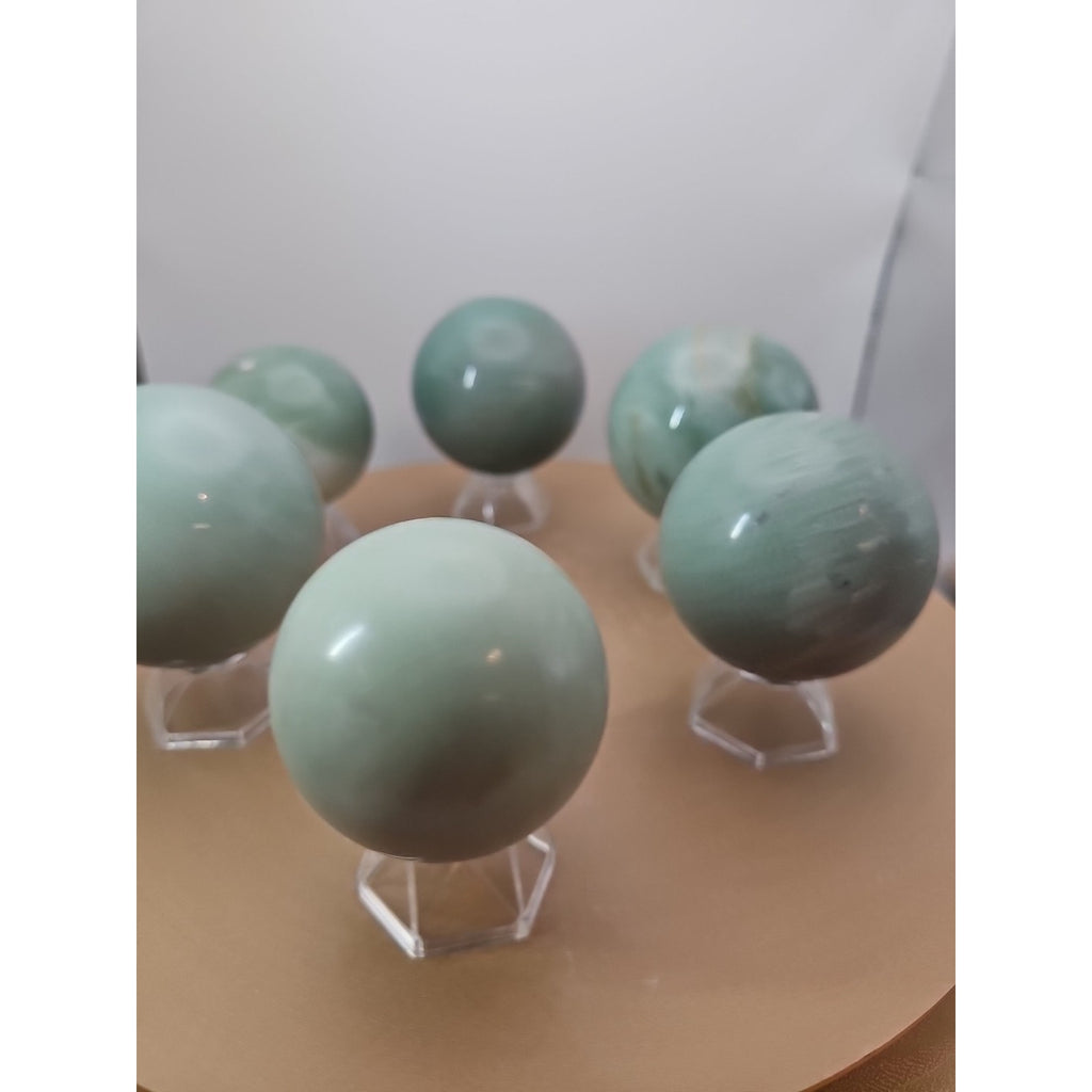 5.26LB 6Pcs A Set Of Natural Quartz Crystal Jasper Sphere Ball Polished Healing by CrystalCloud Company