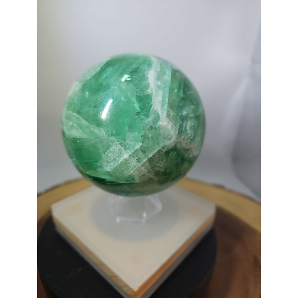 2.84Natural Rainbow Fluorite Quartz Crystal Sphere Ball Polished Healing by CrystalCloud Company