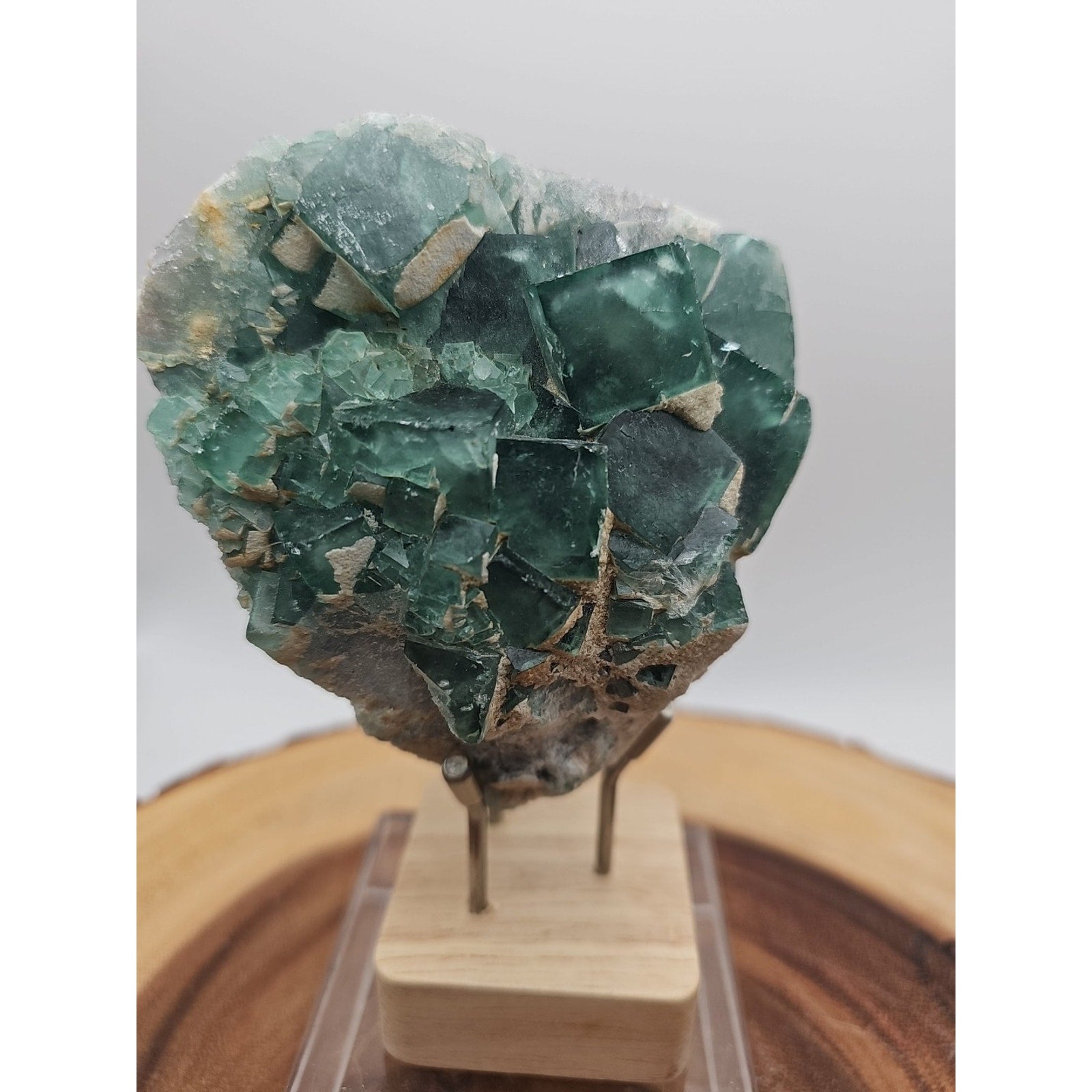 Raw Chunk Fluorite 1.27lb With Stand by CrystalCloud Company