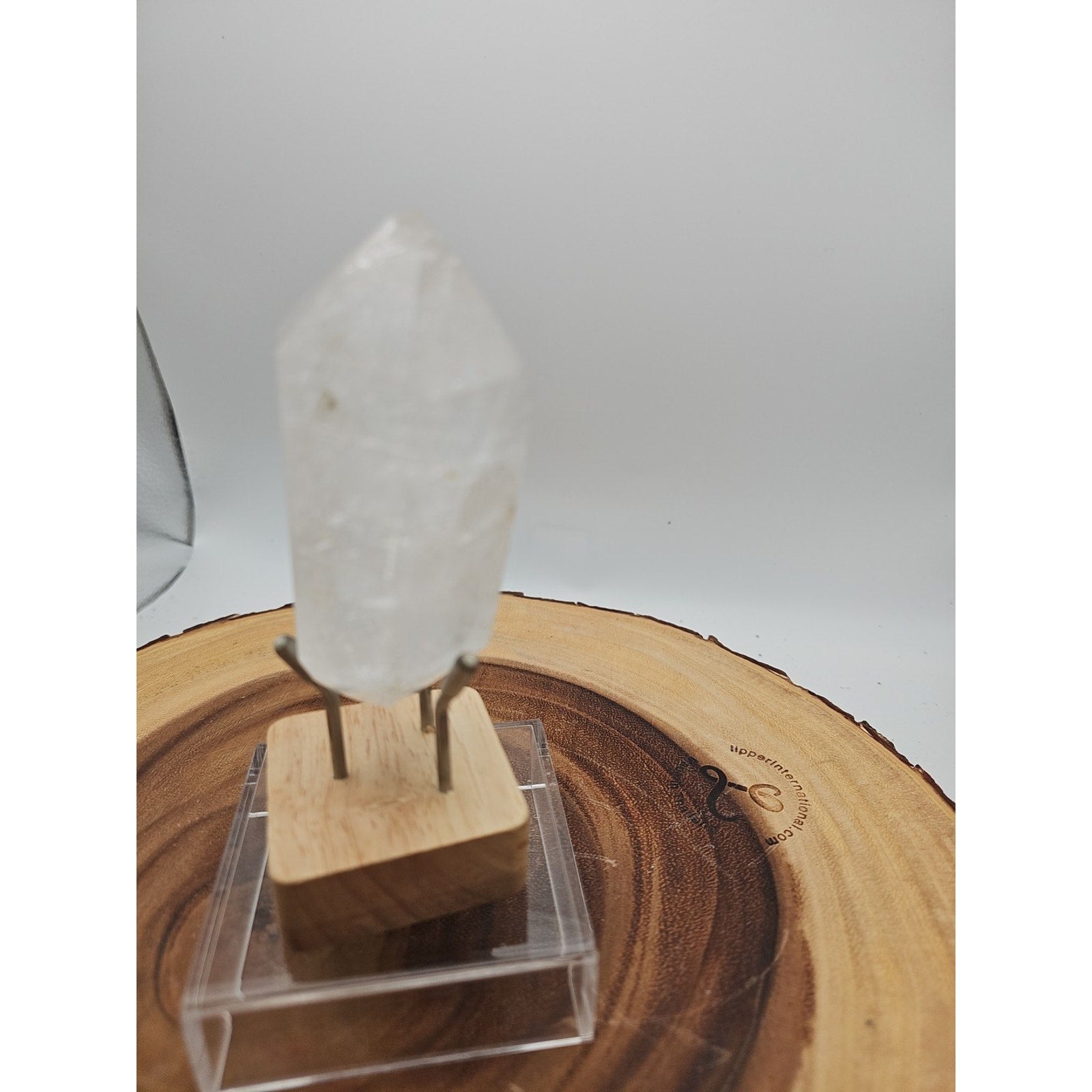 Quartz Crystal Point .49lb With Stand by CrystalCloud Company