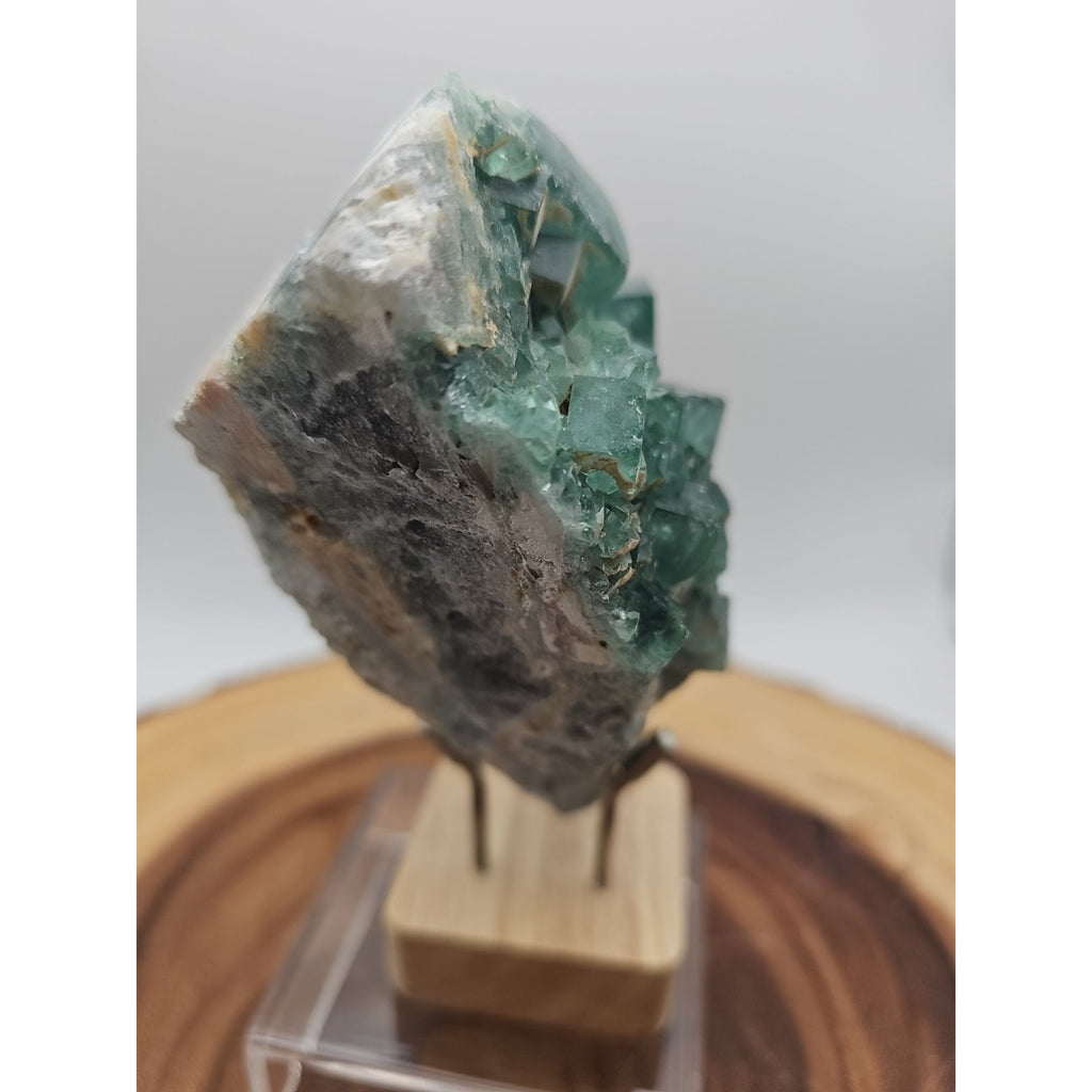Raw Chunk Fluorite 1.27lb With Stand by CrystalCloud Company