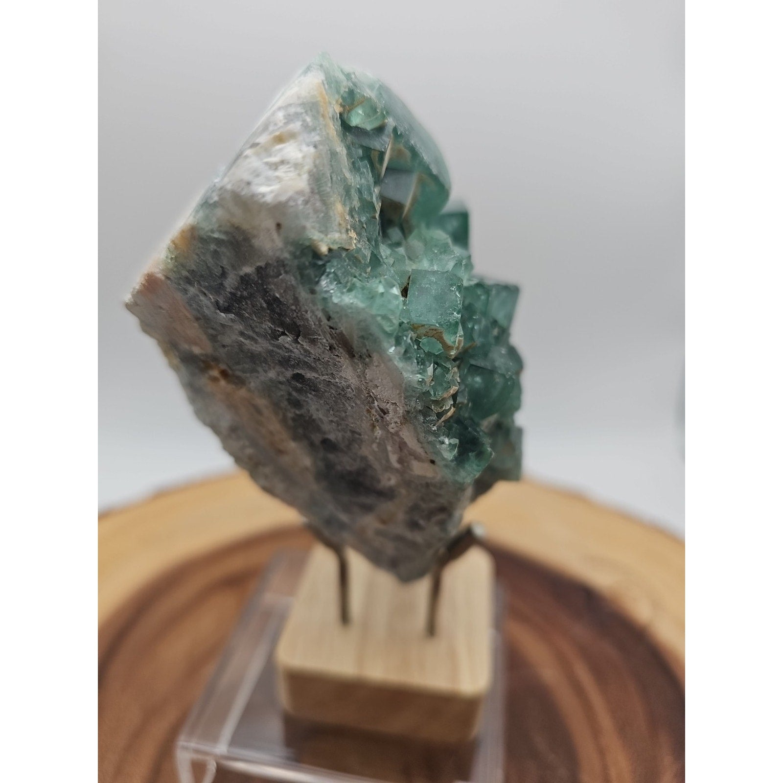 Raw Chunk Fluorite 1.27lb With Stand by CrystalCloud Company