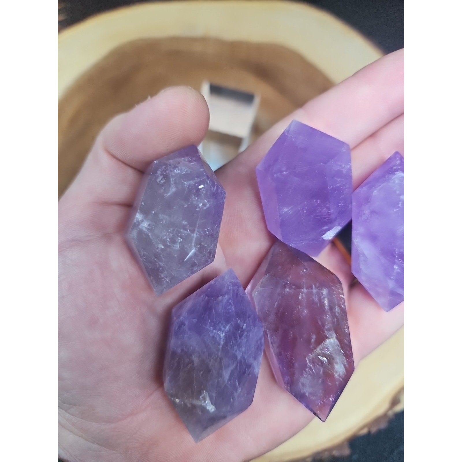 1each Natural Purple Amethyst Quartz Crystal Double Point Wand by CrystalCloud Company