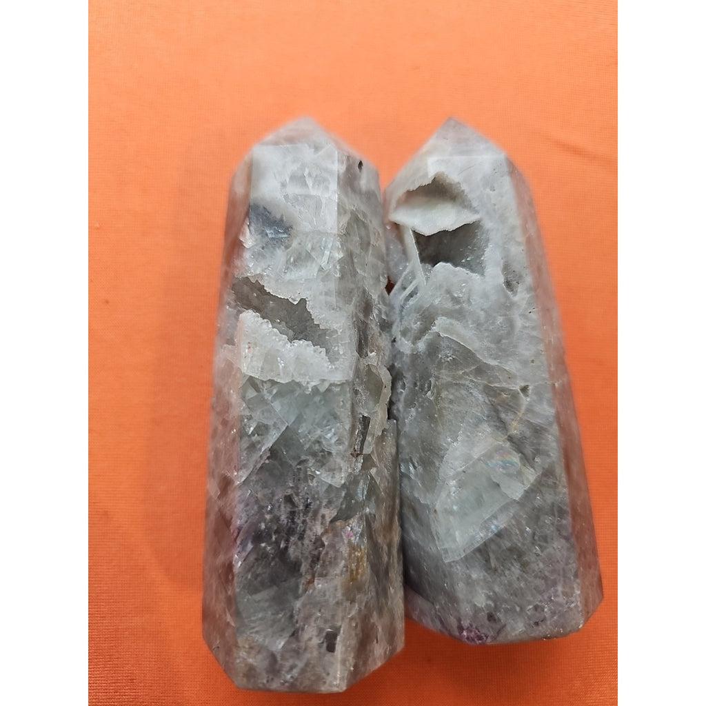 Fluorite Crystal Towers 1 Pair .56lb by CrystalCloud Company