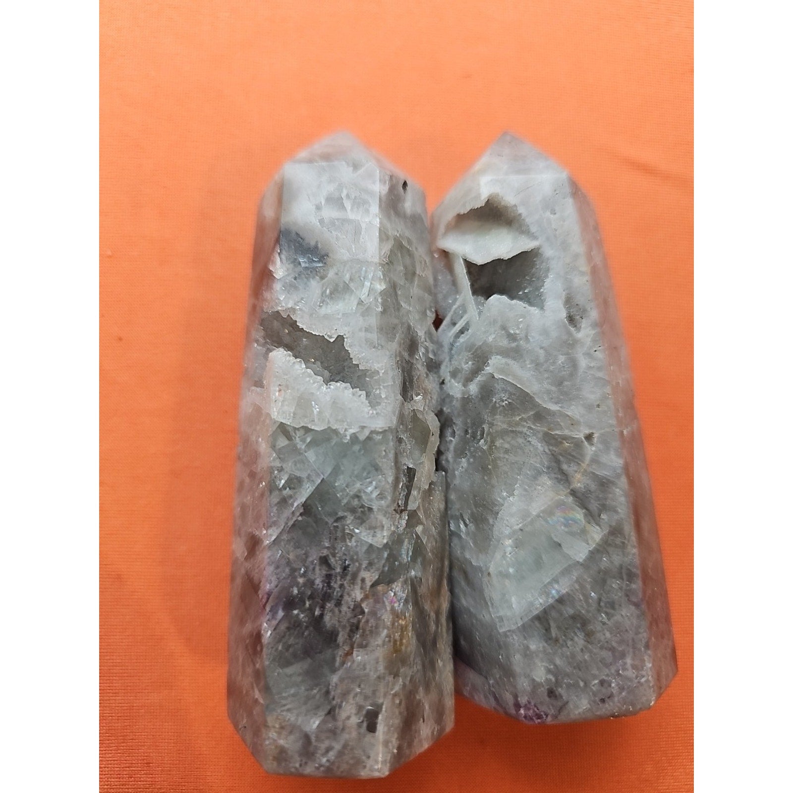Fluorite Crystal Towers 1 Pair .56lb by CrystalCloud Company