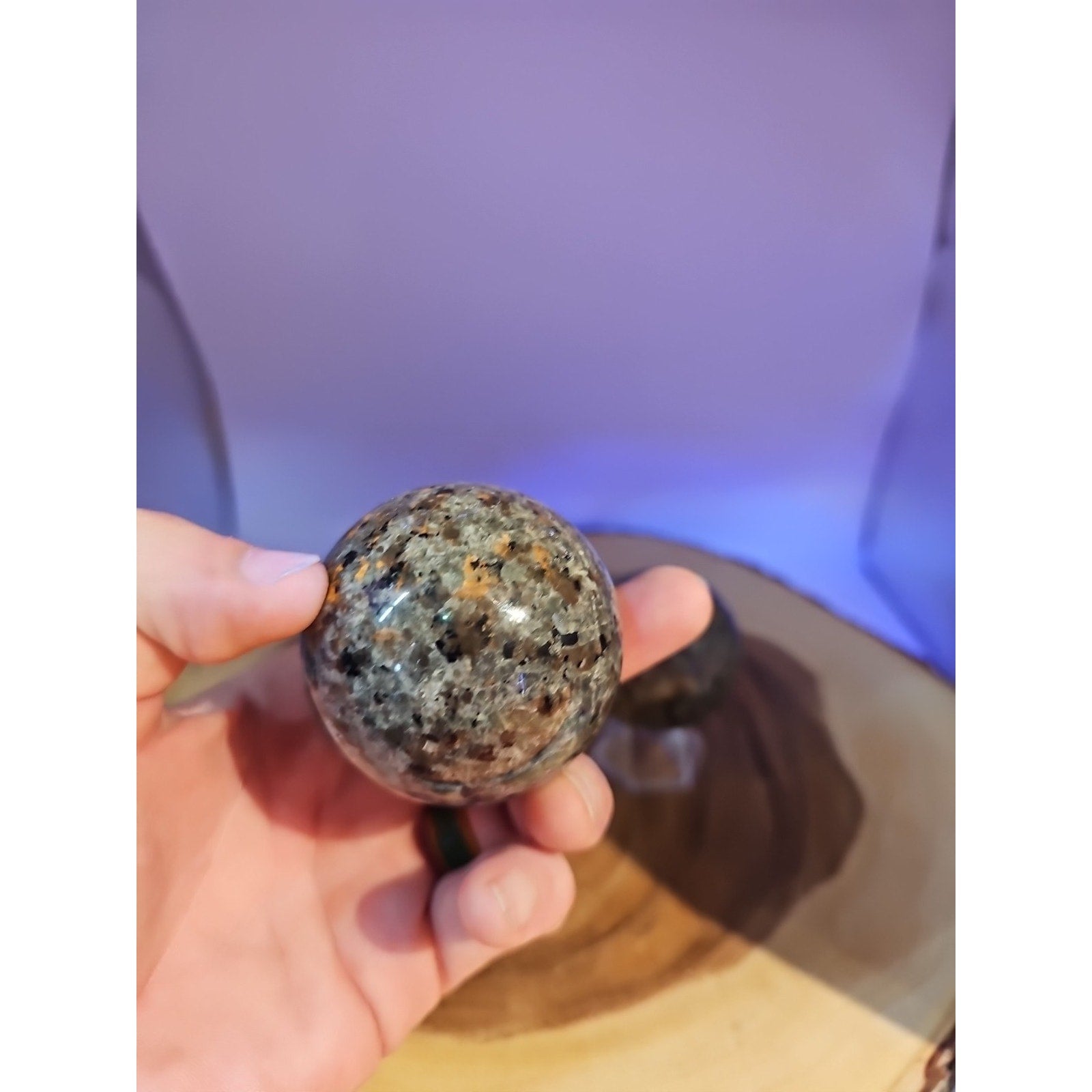 Yooperlite Stone Sphere 55mm 1 Each by CrystalCloud Company