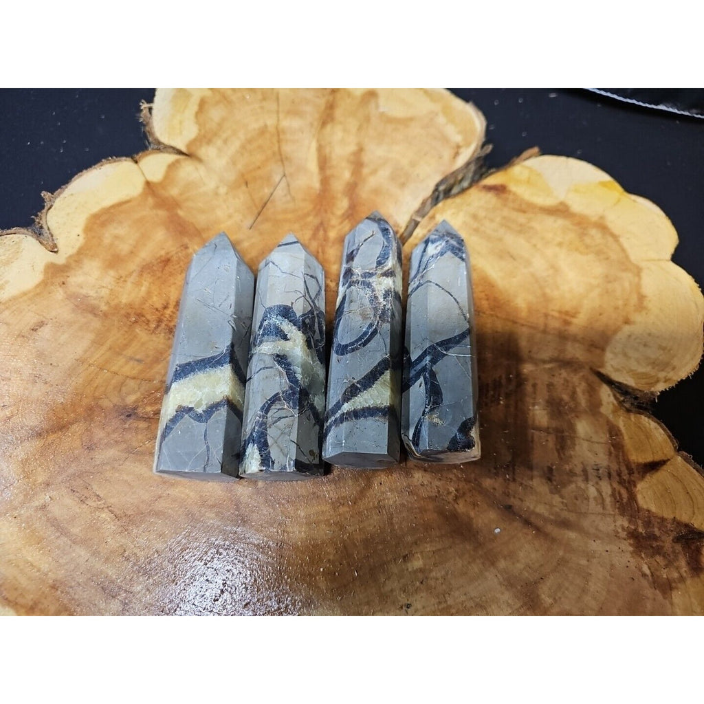 Dragon Septarian Geode Cluster Set — 1 lb, 4 Pieces from Madagascar | CrystalCloud Company by CrystalCloud Company