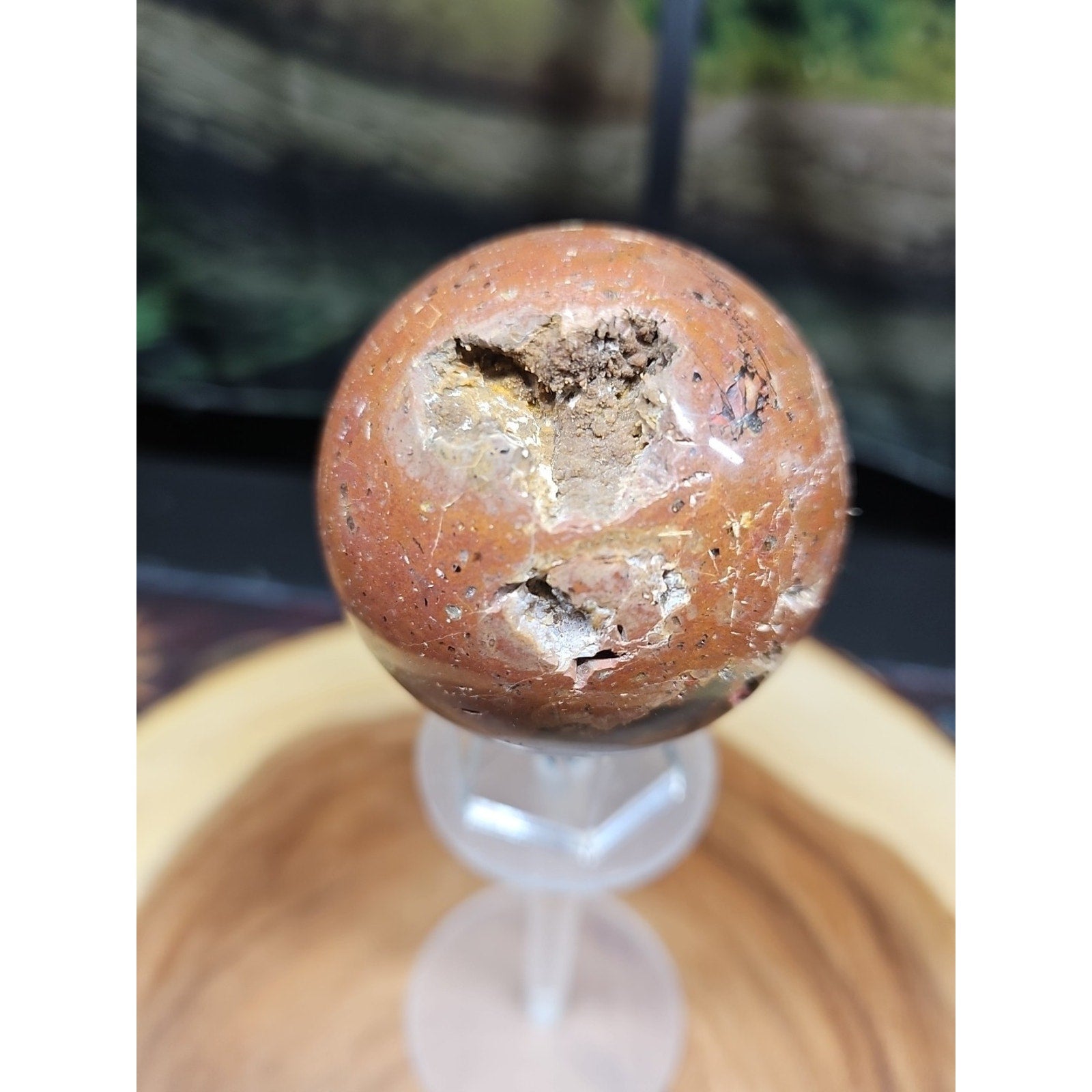 .74LB Natural Vesuvianite Agate Carnelian Crystal Geode Sphere Ball Healing by CrystalCloud Company