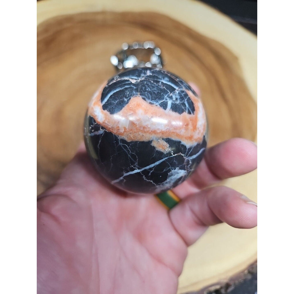 Ocean Jasper Sphere .75lbs 58mm. W/ Elephant Stand by CrystalCloud Company