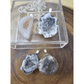 Agate Quartz pendant w/925 16in Silver Chain by CrystalCloud Company