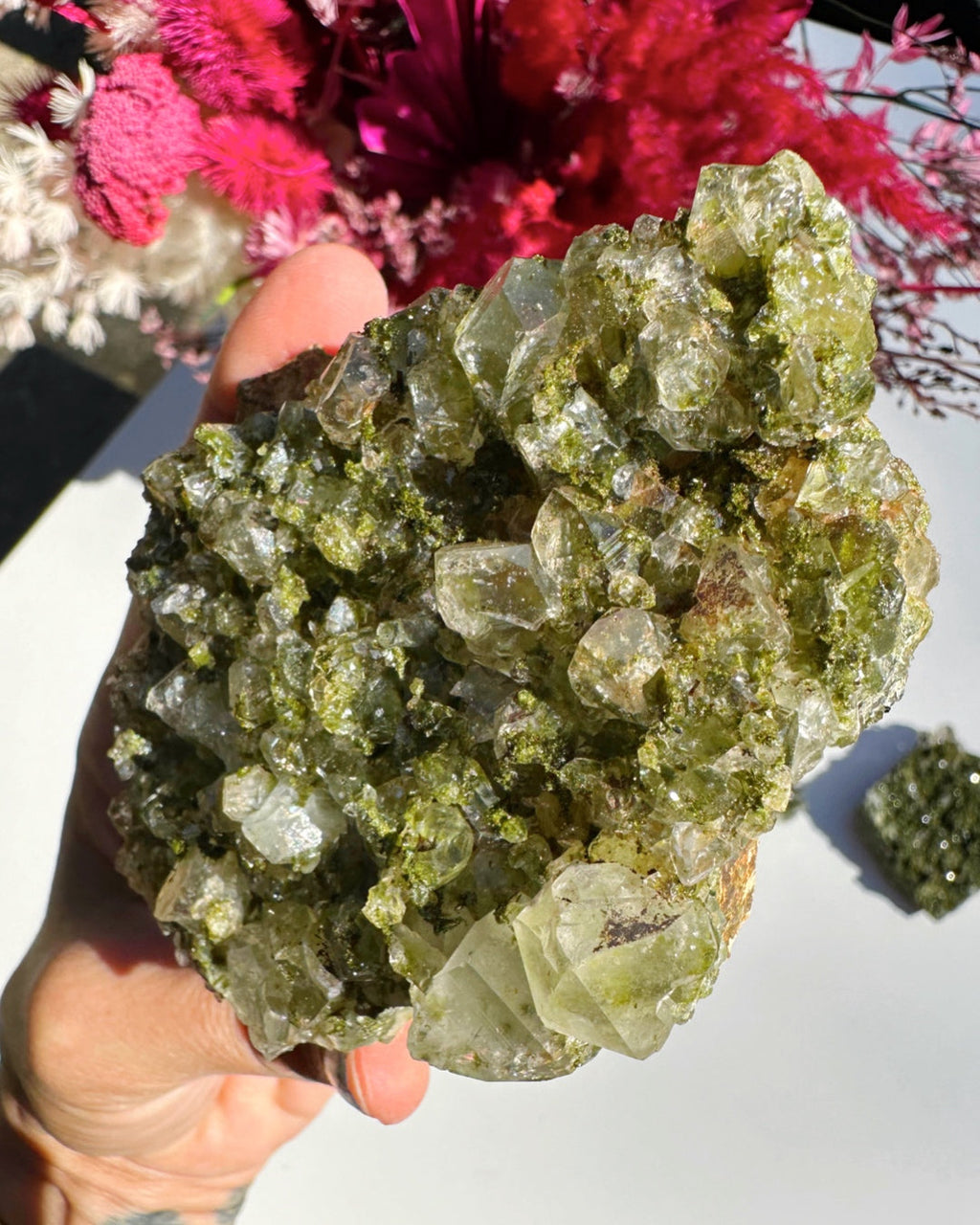 Epidote Quartz Cluster by Baltic Mermaid