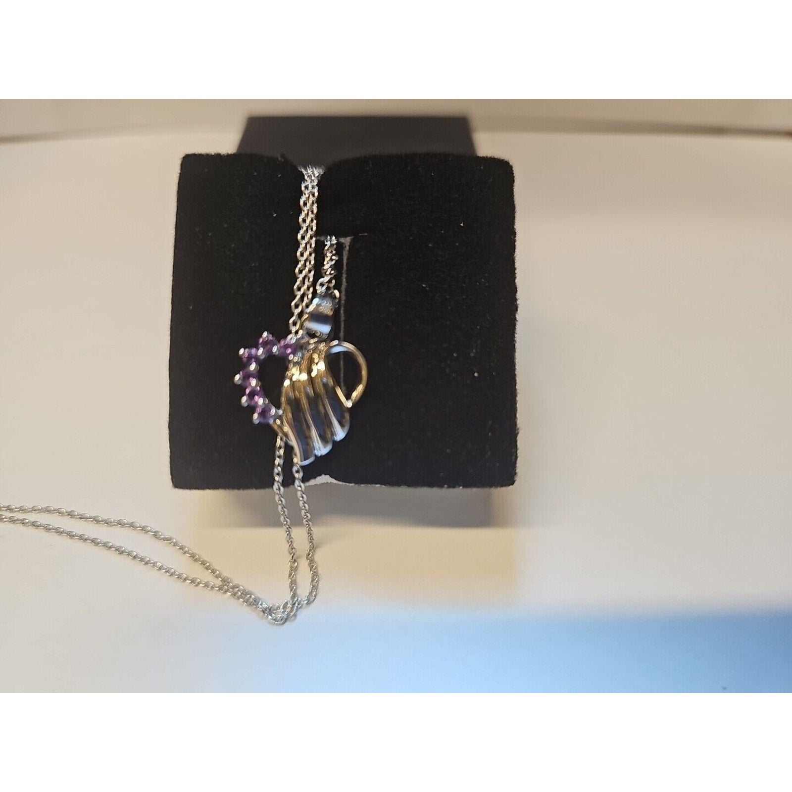 Amethyst Heart Pendant Necklace — 18-inch Sterling Silver Chain | CrystalCloud Company by CrystalCloud Company