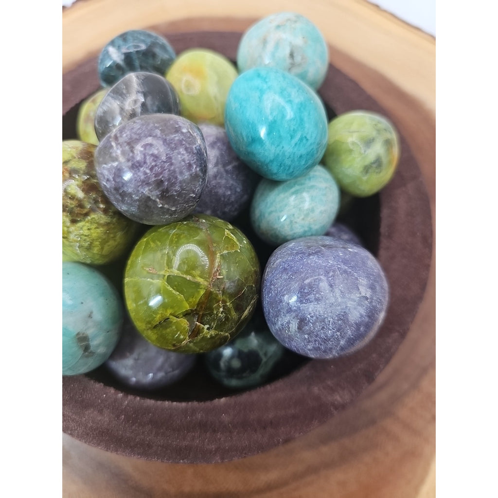 Ocean Jasper Spheres Display Bowl — 2 lbs of Polished Stones | CrystalCloud Company by CrystalCloud Company