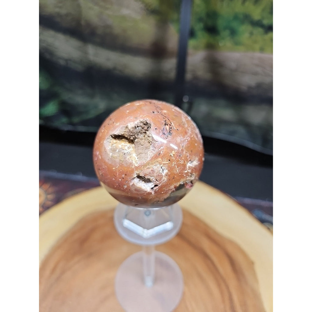 .74LB Natural Vesuvianite Agate Carnelian Crystal Geode Sphere Ball Healing by CrystalCloud Company
