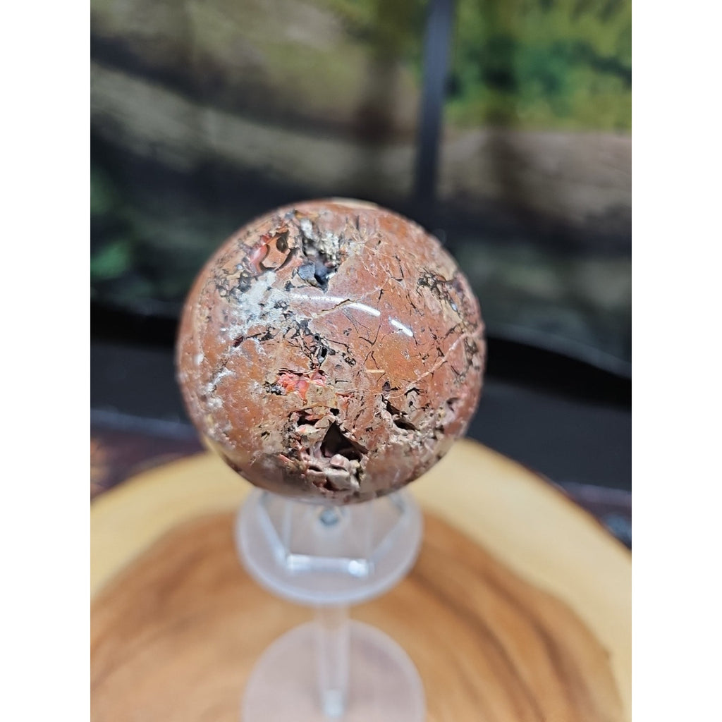 .74LB Natural Vesuvianite Agate Carnelian Crystal Geode Sphere Ball Healing by CrystalCloud Company