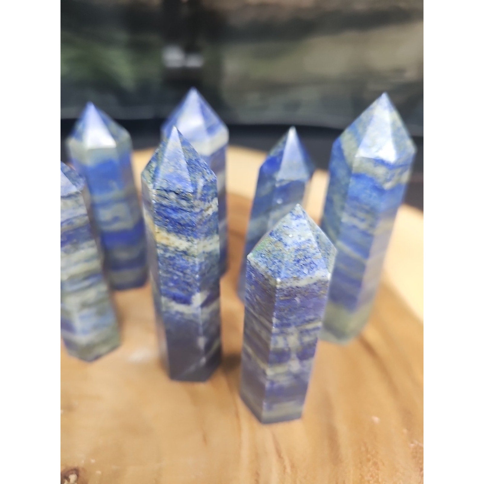 Blue Lapis Lazuli & Pyrite Crystal Tower — Rare Generator Point from Brazil | CrystalCloud Company by CrystalCloud Company