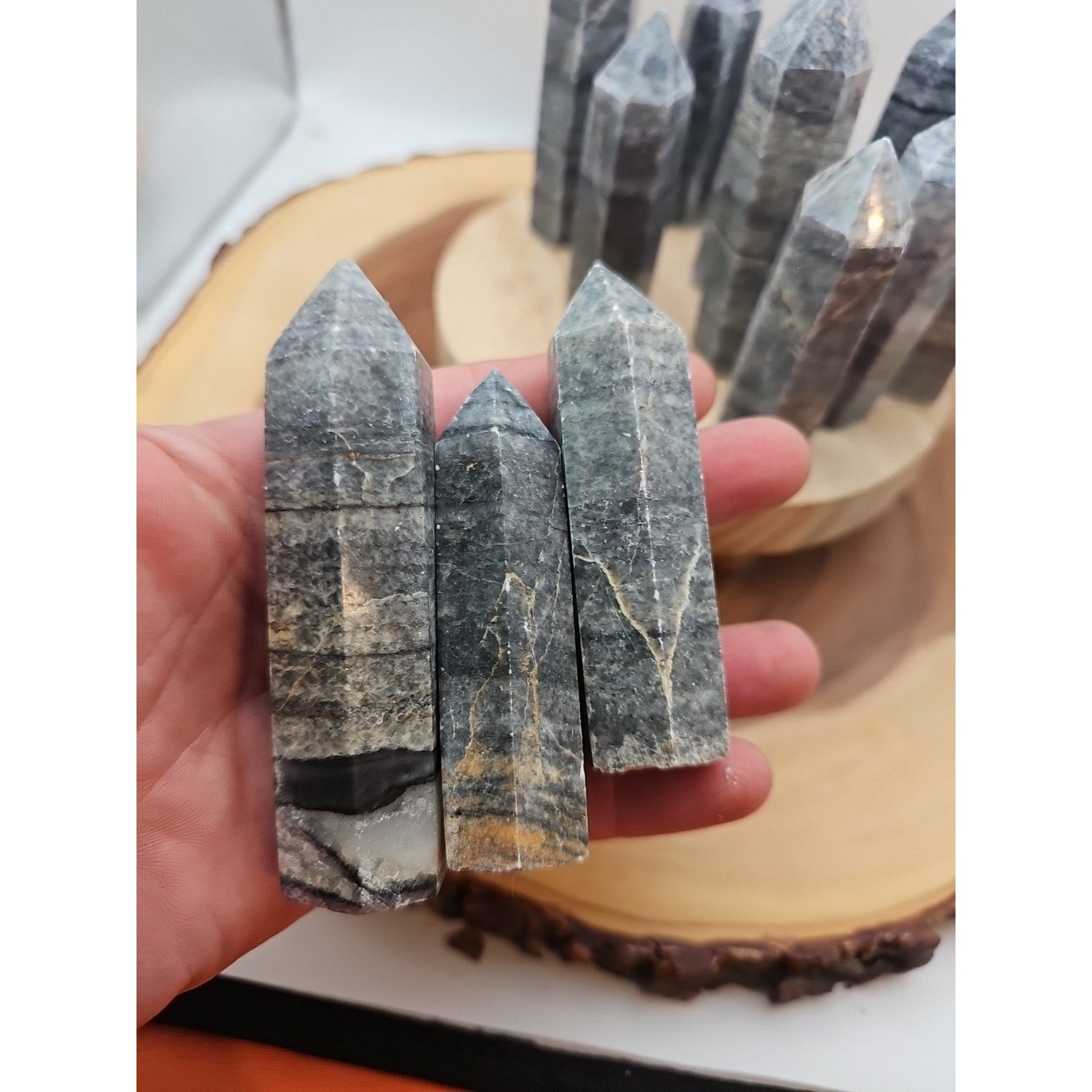 Silver Crazy Lace Towers Set Of 3pcs 3in Tall Avg by CrystalCloud Company
