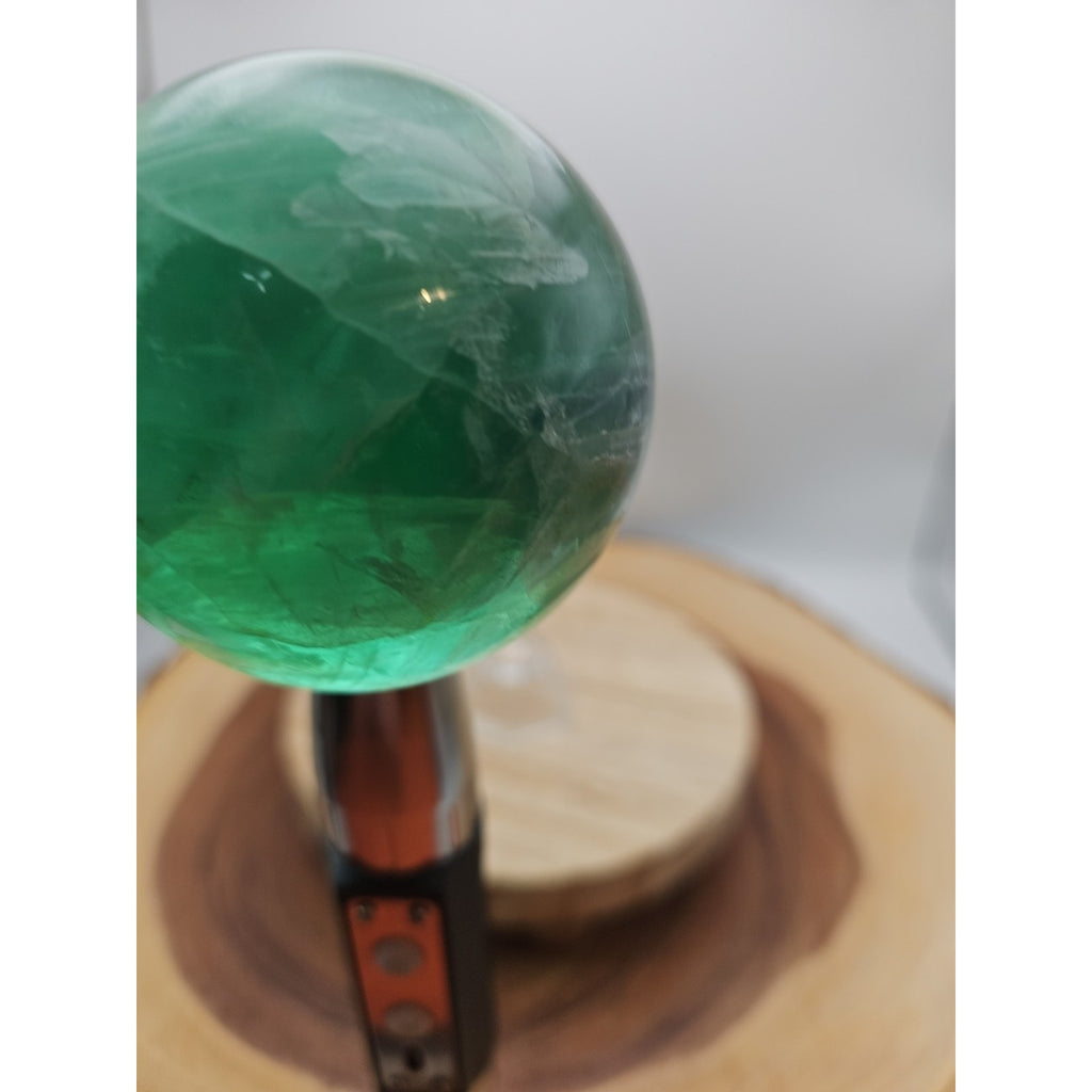 1.59lb Natural Rainbow Fluorite Quartz Crystal Sphere Ball Polished by CrystalCloud Company
