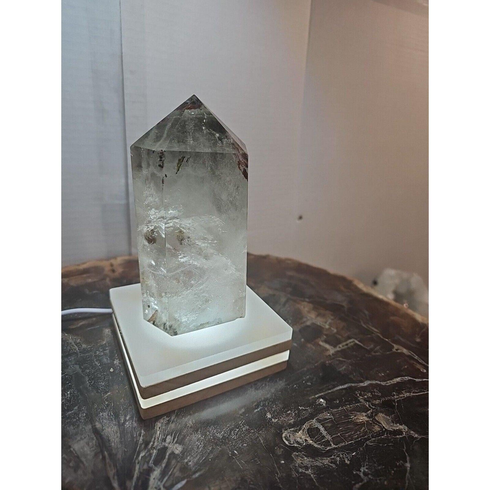 Madagascar Green Ghost Phantom Quartz Obelisk - 1.73LB Vitreous Healing Point | CrystalCloud Company by CrystalCloud Company