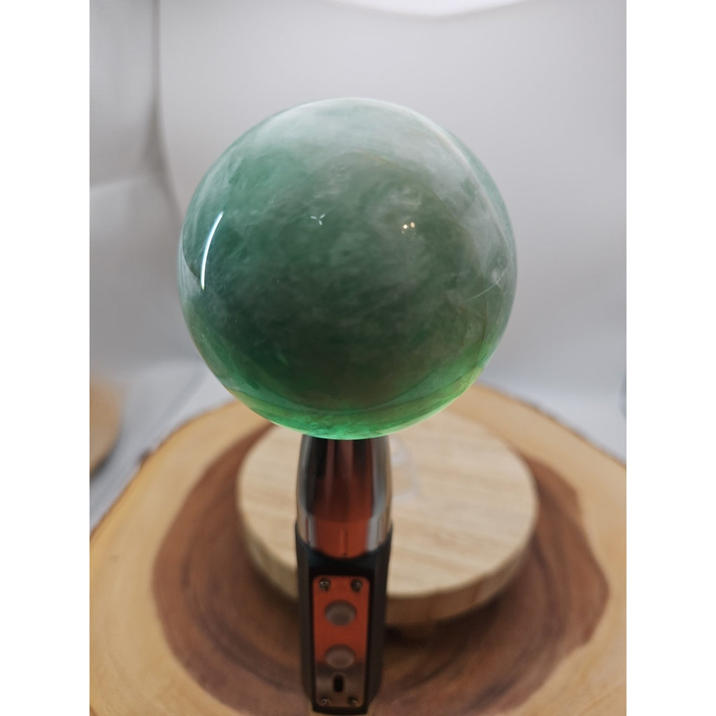 1.43lb Natural Rainbow Fluorite Quartz Crystal Sphere Ball Polished by CrystalCloud Company