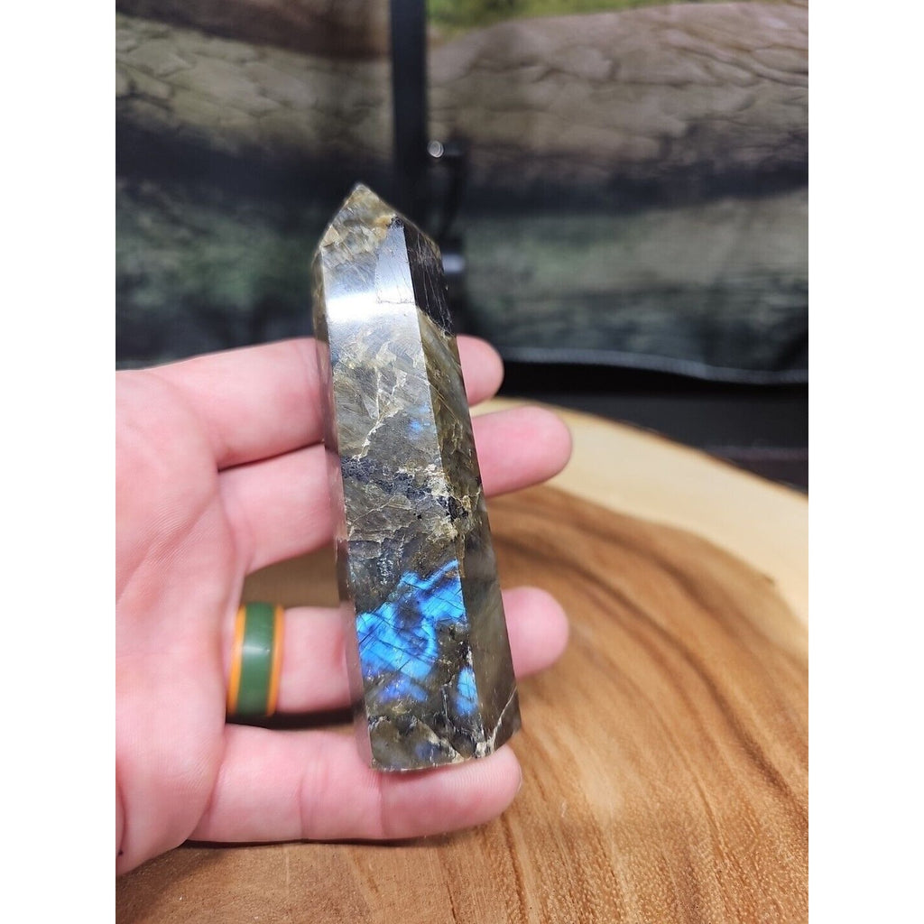 Labradorite Tower 4in 143gr by CrystalCloud Company