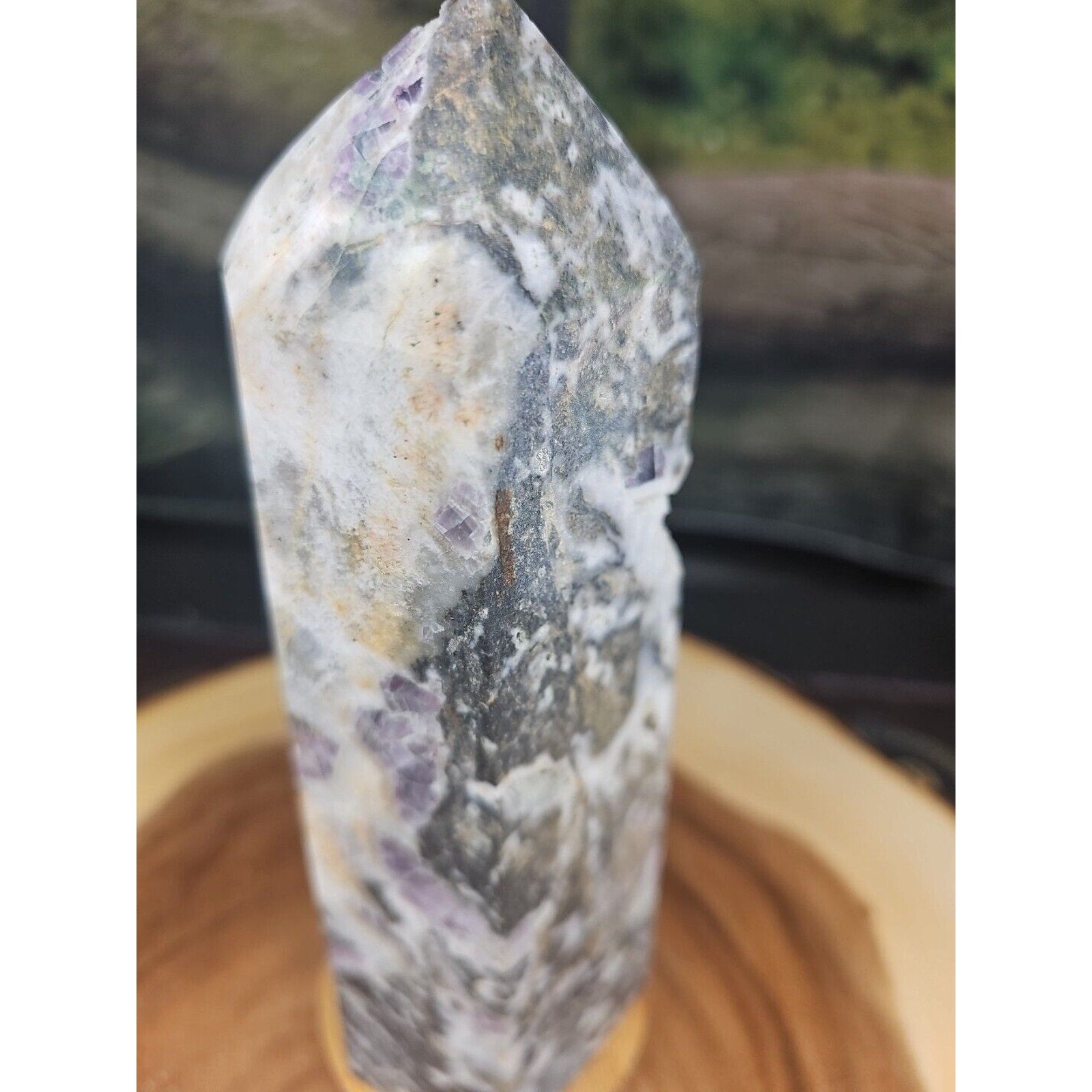3.41LB 1Pcs Natural Rainbow Fluorite Quartz Crystal Point Tower Polished Healing by CrystalCloud Company