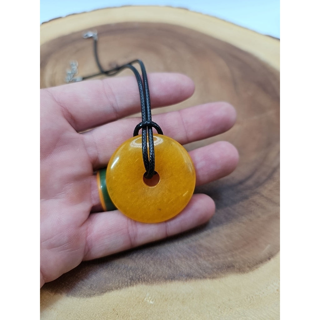 Lucky Pendant 16in Cord Necklace by CrystalCloud Company