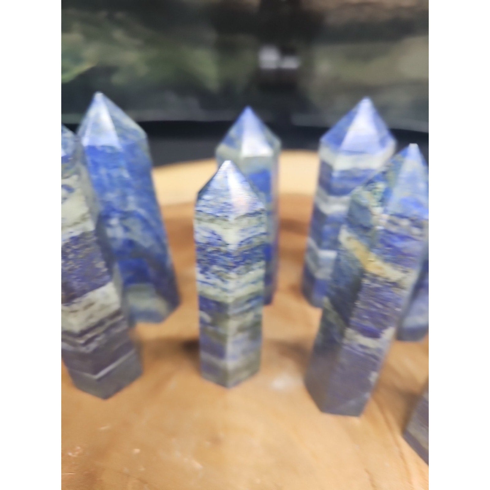 Blue Lapis Lazuli & Pyrite Crystal Tower — Rare Generator Point from Brazil | CrystalCloud Company by CrystalCloud Company