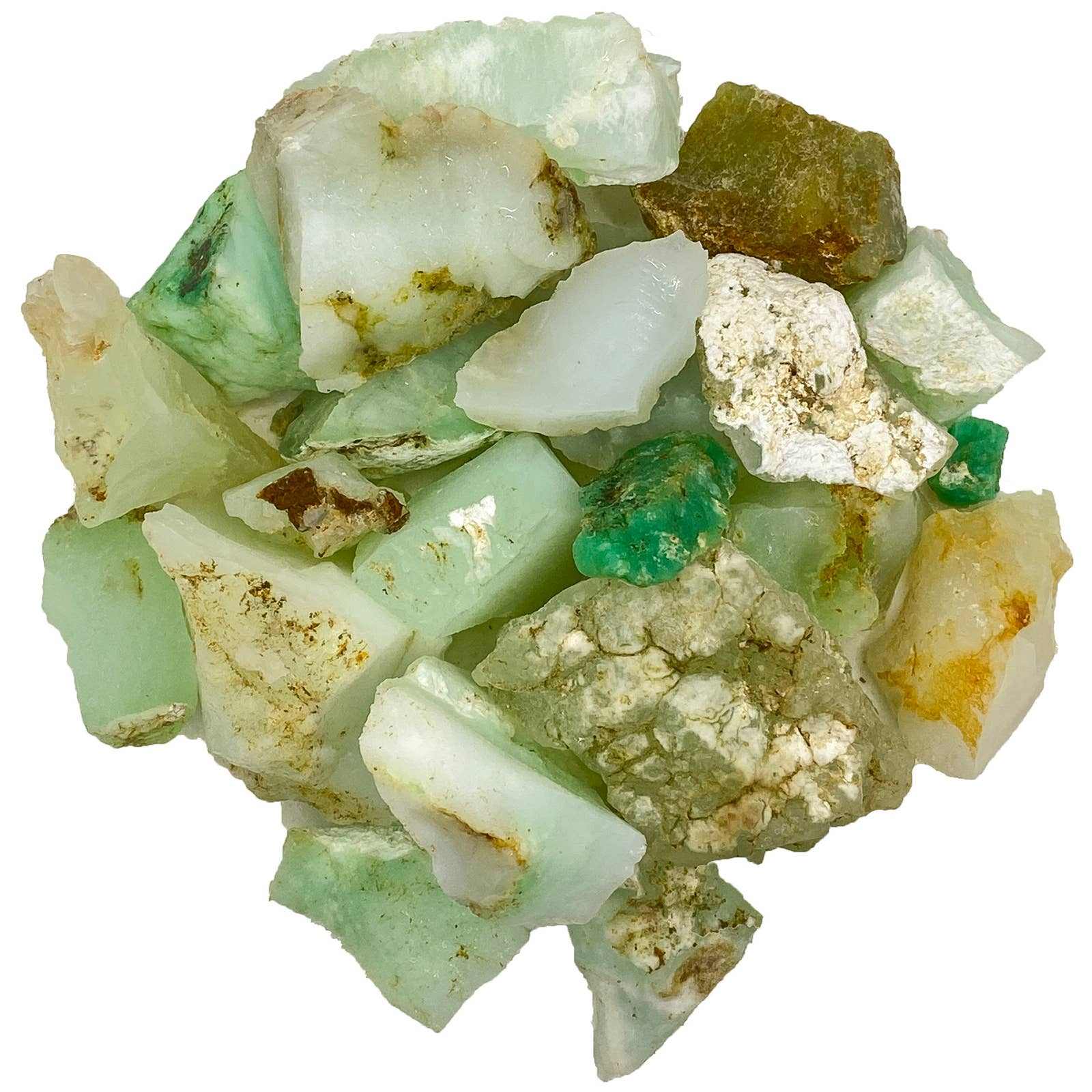 Rough White Lime Chrysoprase – Raw Stone from Indonesia by Sacred Crystals