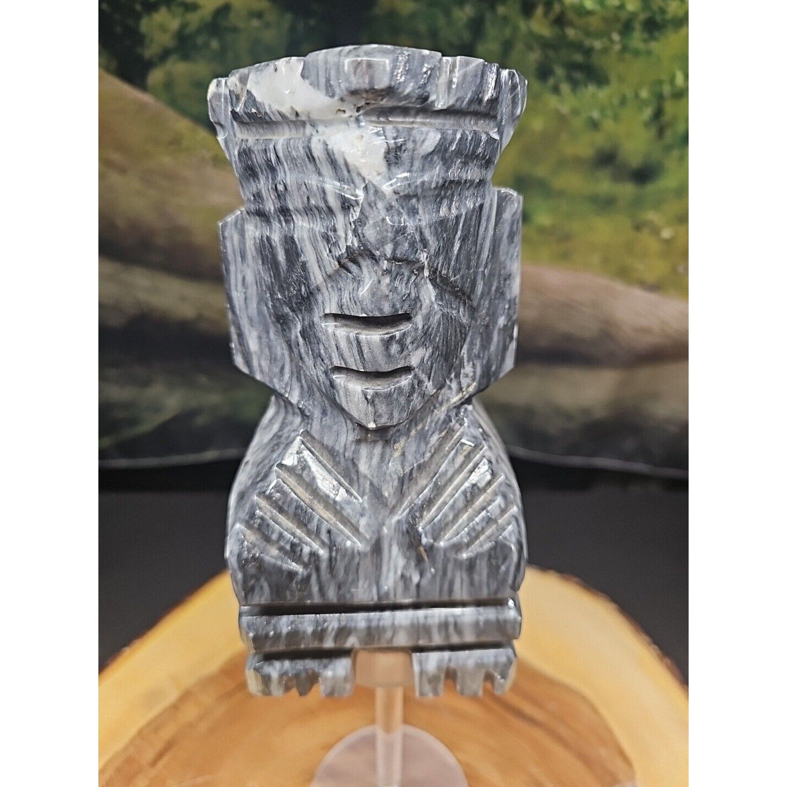 Carved Onyx Aztec Mayan Tiki Sculpture — 4 lbs, 7 inches, Mexican Onyx | CrystalCloud Company by CrystalCloud Company