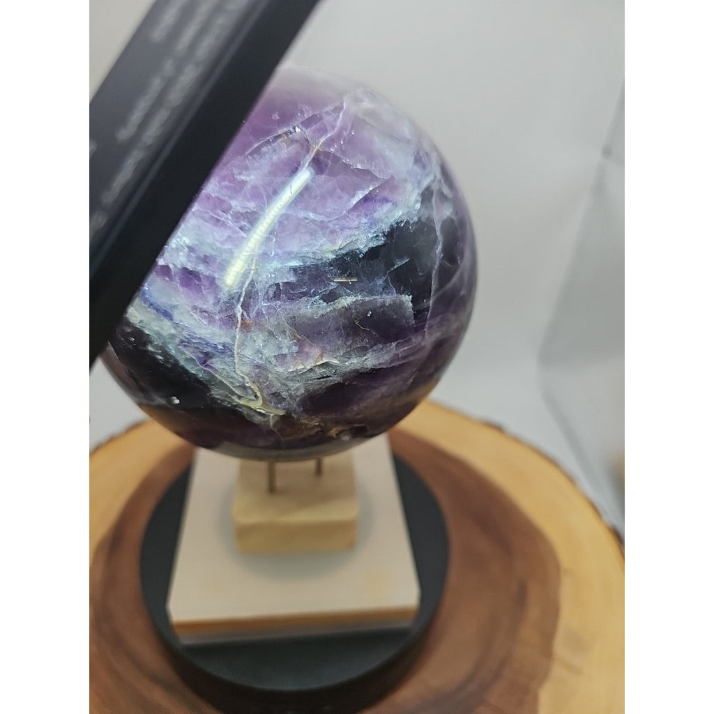 Large Rainbow Fluorite Quartz Crystal Sphere — 6.4 inches, Polished | CrystalCloud Company by CrystalCloud Company
