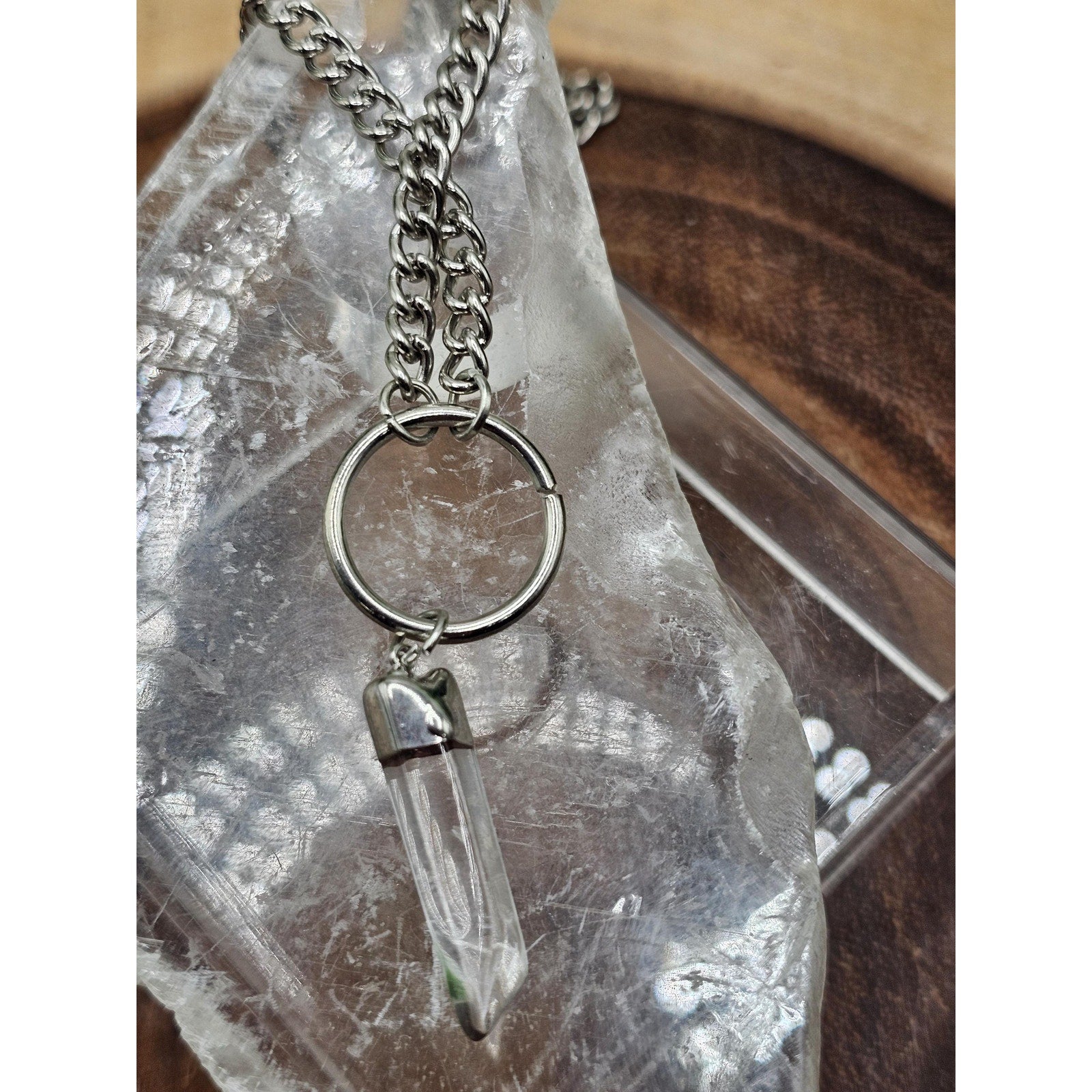 Quartz Point pendant necklace by CrystalCloud Company