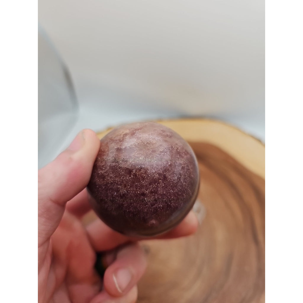 Strawberry Quartz Crystal Sphere 260g 55mm by CrystalCloud Company