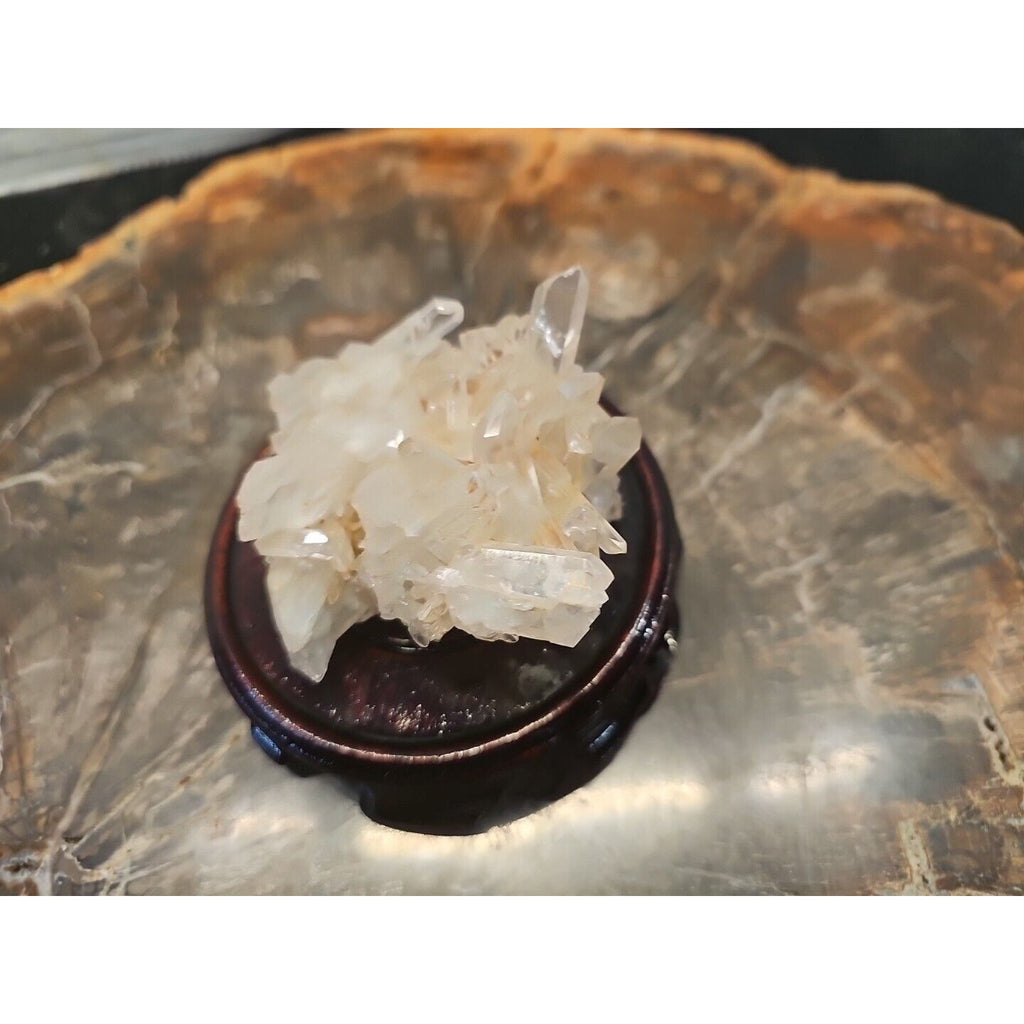 133g Natural Quartz Crystal Cluster with Display Stand - Vitreous Mineral Specimen | CrystalCloud Company by CrystalCloud Company